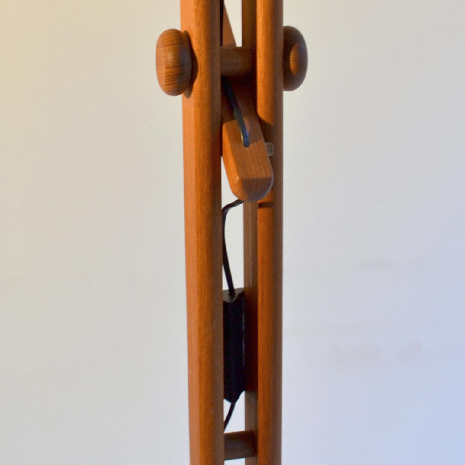 Scandinavian Modern Adjustable Teak Danish Floor Lamp 7