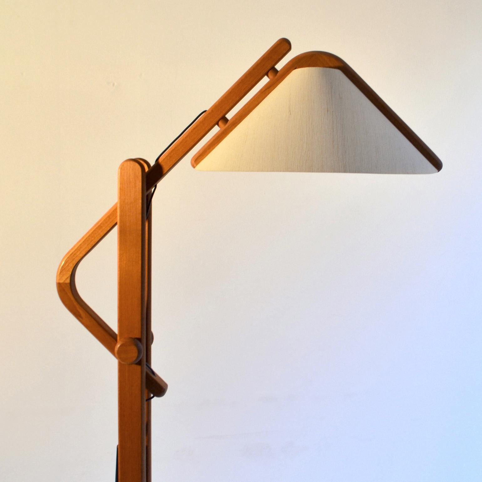 Late 20th Century Scandinavian Modern Adjustable Teak Danish Floor Lamp
