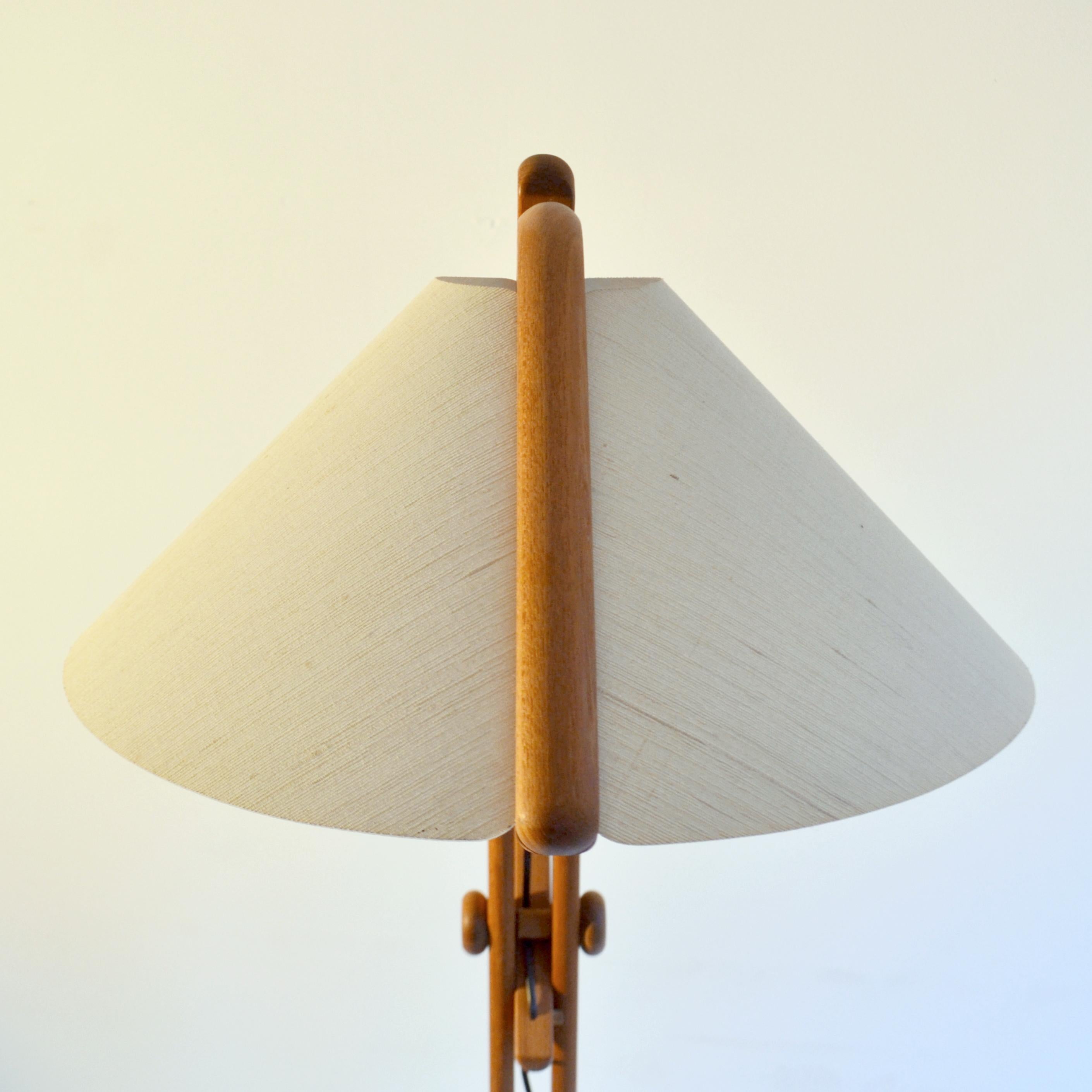 Scandinavian Modern Adjustable Teak Danish Floor Lamp 1