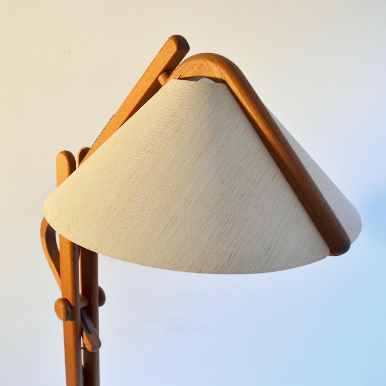 Scandinavian Modern Adjustable Teak Danish Floor Lamp 2