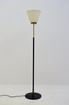 Scandinavian Modern Adjustable Uplight with Brass Details, circa 1950s