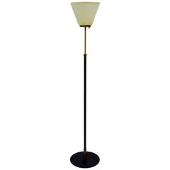 Scandinavian Modern Adjustable Uplight with Brass Details, circa 1950s
