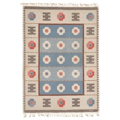 Scandinavian Modern Alice Wallebäck flatweave rug 1960's