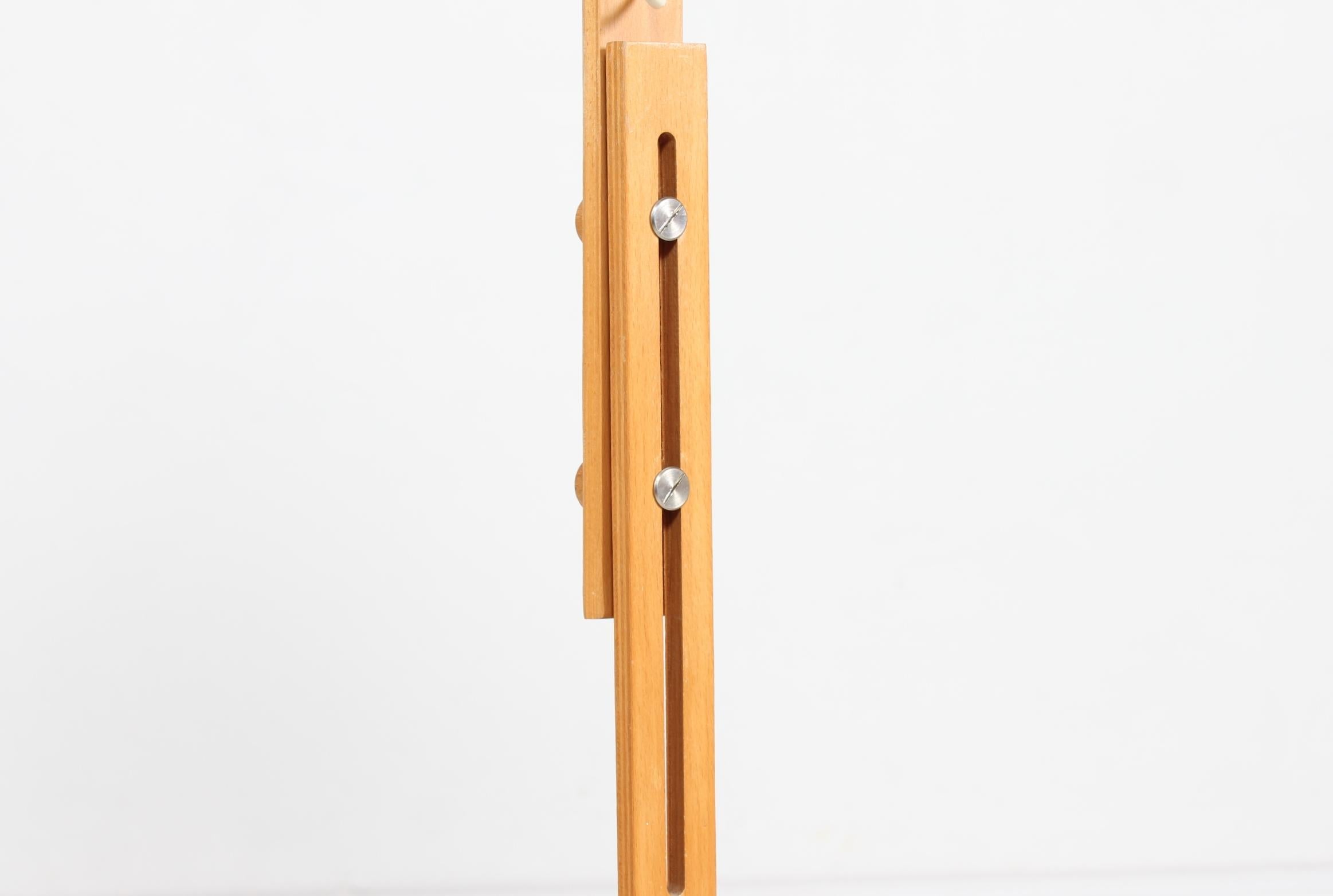 Late 20th Century Scandinavian Modern Aneta Floor Lamp by Jan Wickelgren Beech Wood, Sweden 1970s