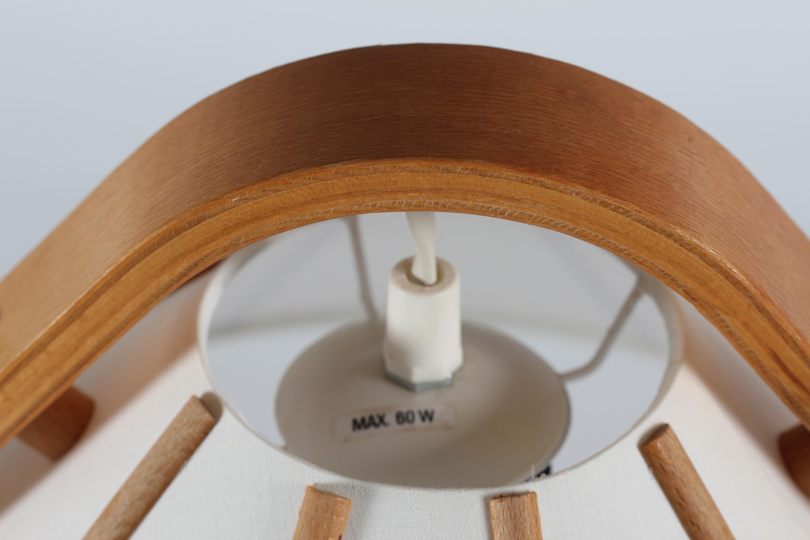 Scandinavian Modern Aneta Table Lamp by Jan Wickelgren Beech Wood, Sweden, 1970s 6