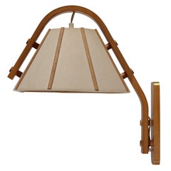 Lampe murale moderne scandinave Aneta en bois de hêtre de Jan Wickelgren, Suède, 1970