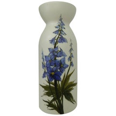 Scandinavian Modern Arabia Harebell Motif Earthenware Vase by Hilkka Liisa Ahola