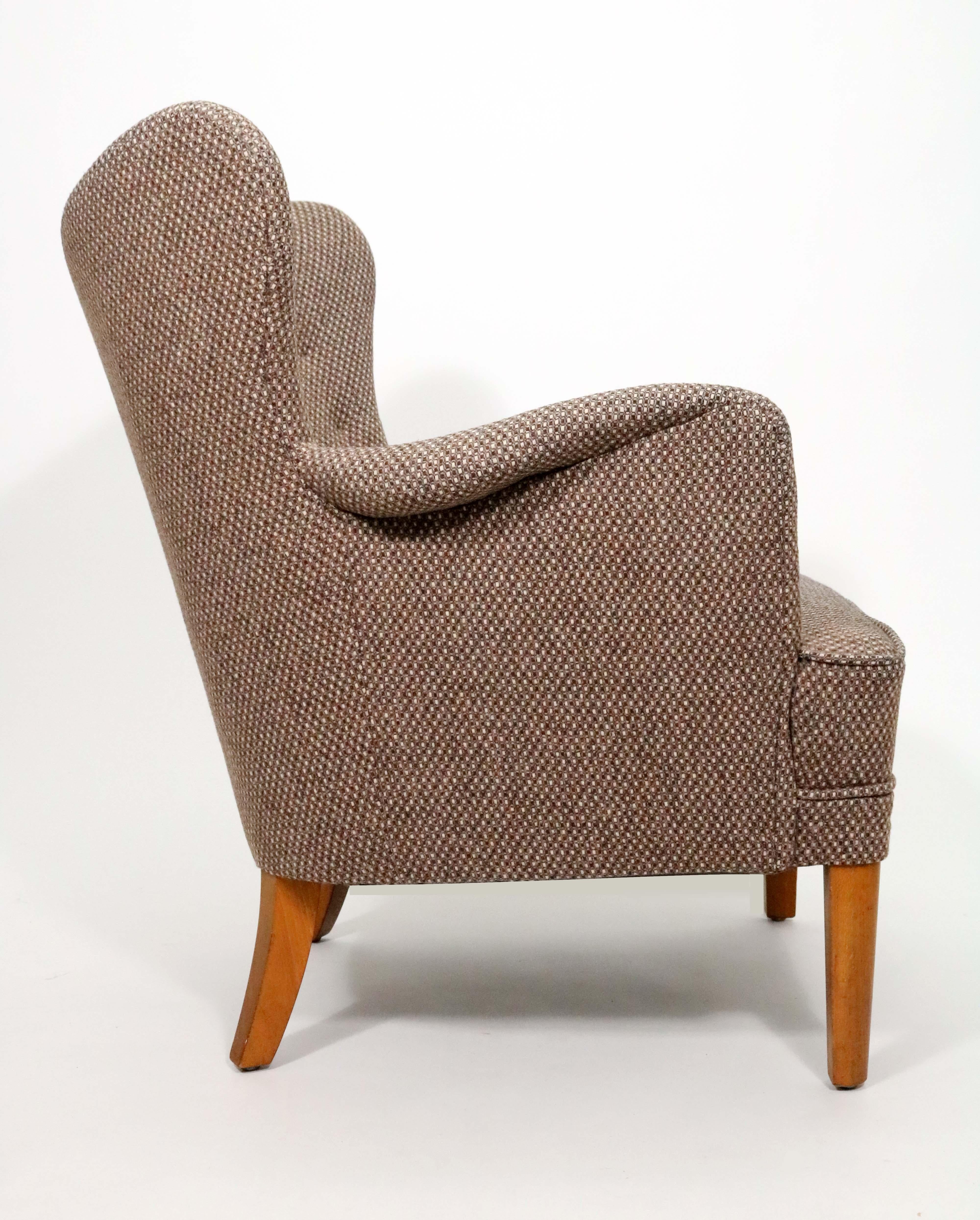 Swedish Scandinavian Modern Arm Chair in the Style of Carl Malmsten