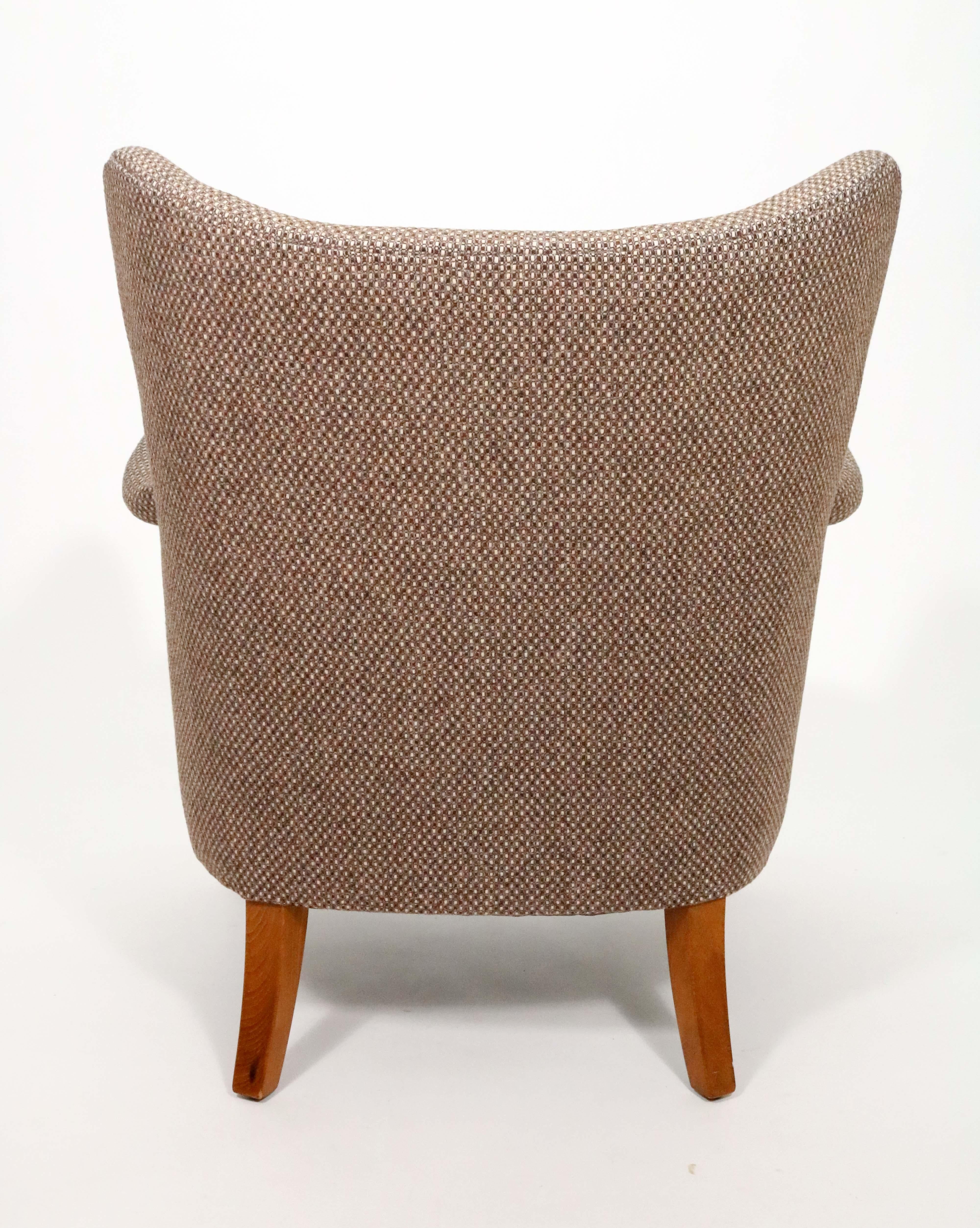 Scandinavian Modern Arm Chair in the Style of Carl Malmsten In Good Condition In Littleton, CO