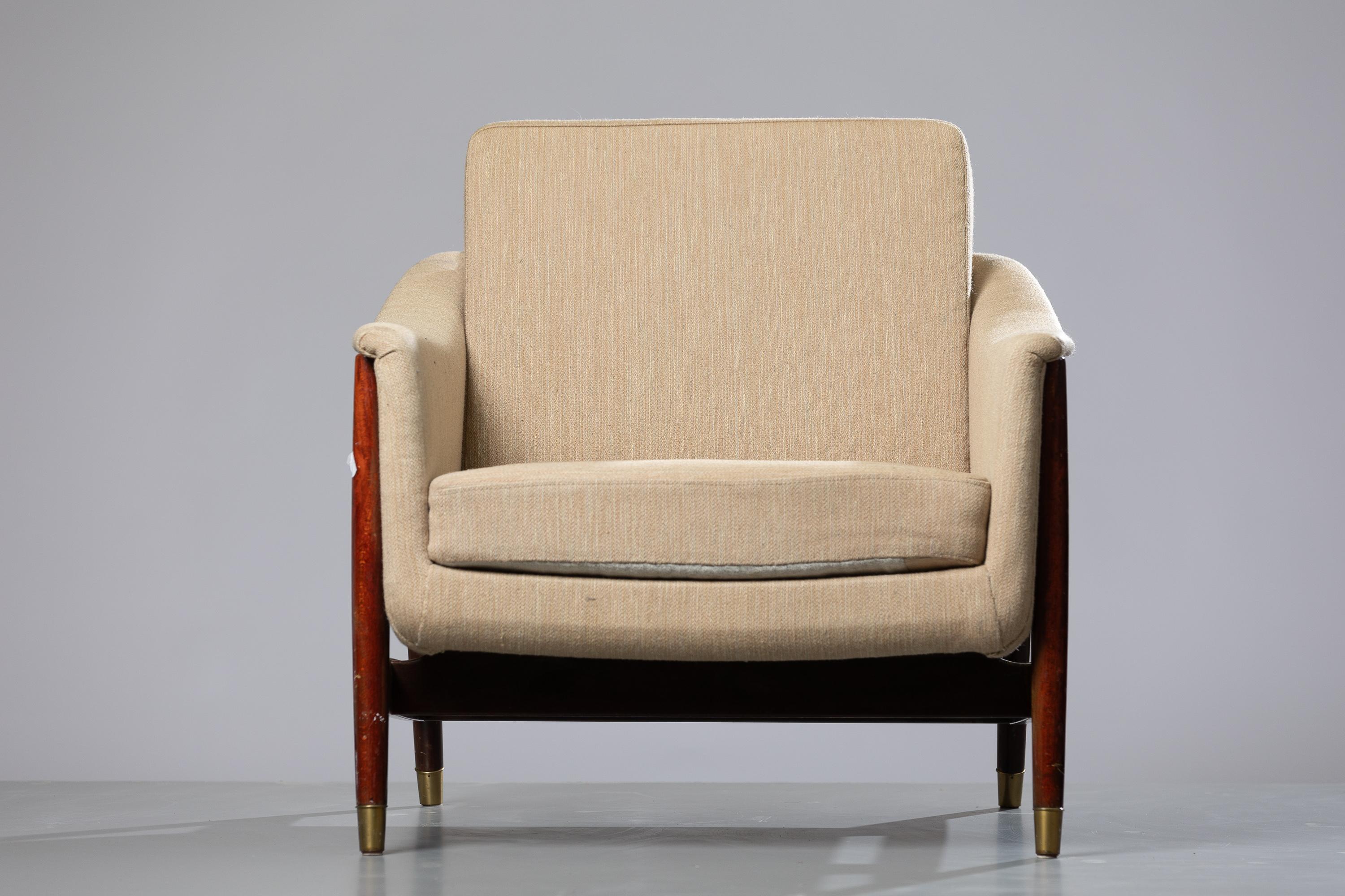 Mid-20th Century Scandinavian Modern Armchair by Folke Ohlsson made for Ljung Industrier 1954 For Sale