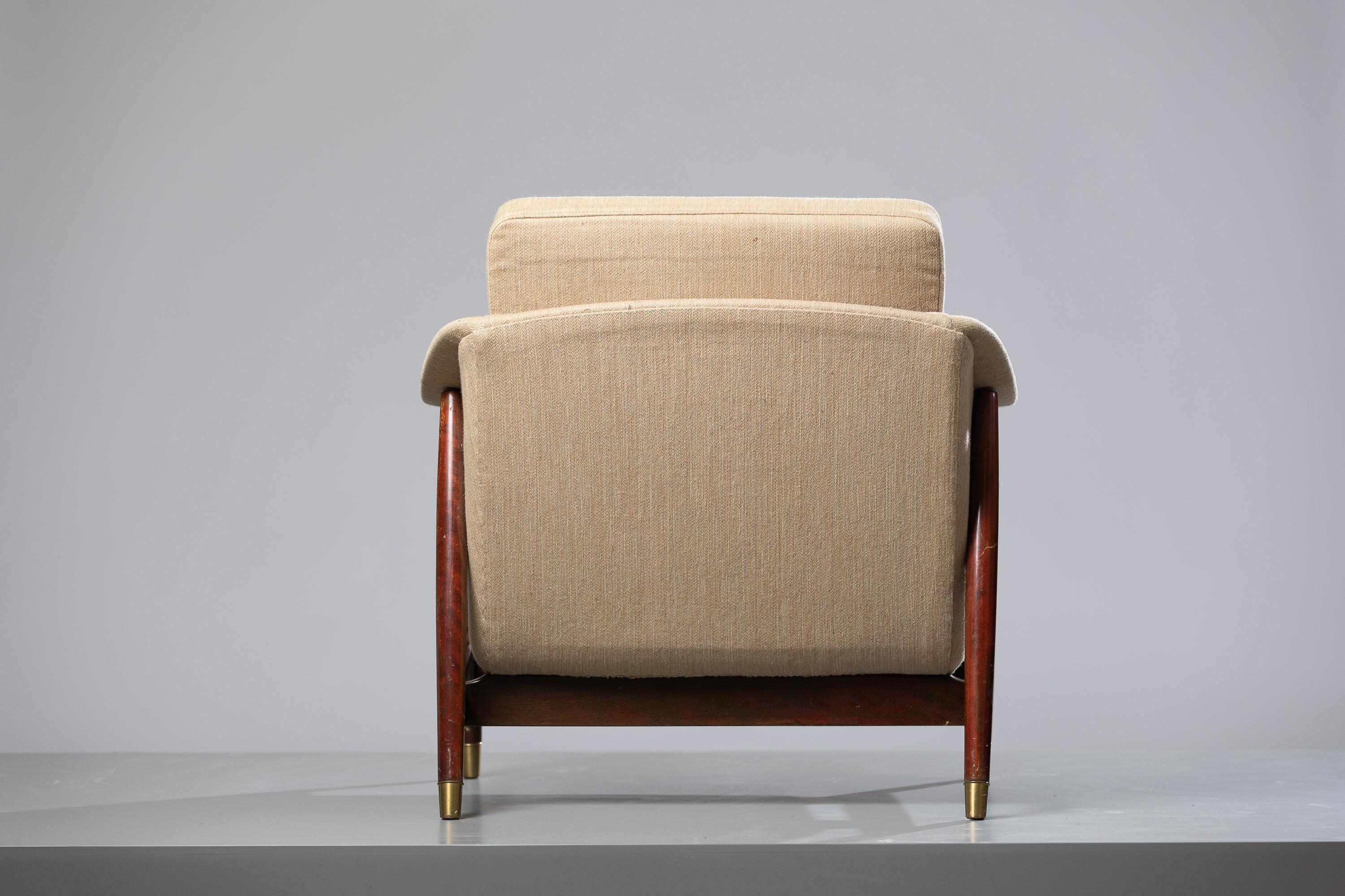 Beech Scandinavian Modern Armchair by Folke Ohlsson made for Ljung Industrier 1954 For Sale