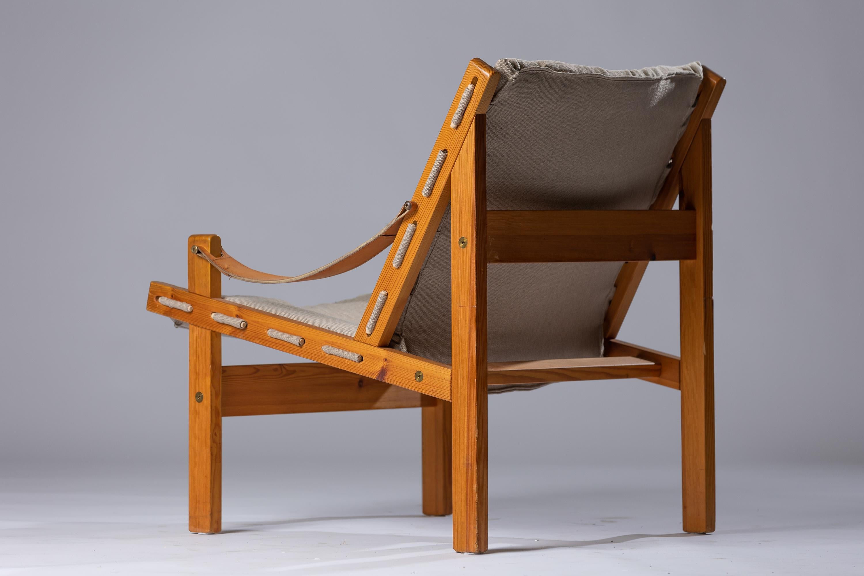 Scandinavian Modern Armchair by TORBJÖRN AFDAL Hunter, safari model For Sale 2