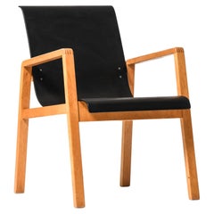 Scandinavian Modern Armchair in Birch and Lacquer by Alvar Aalto, 1930s