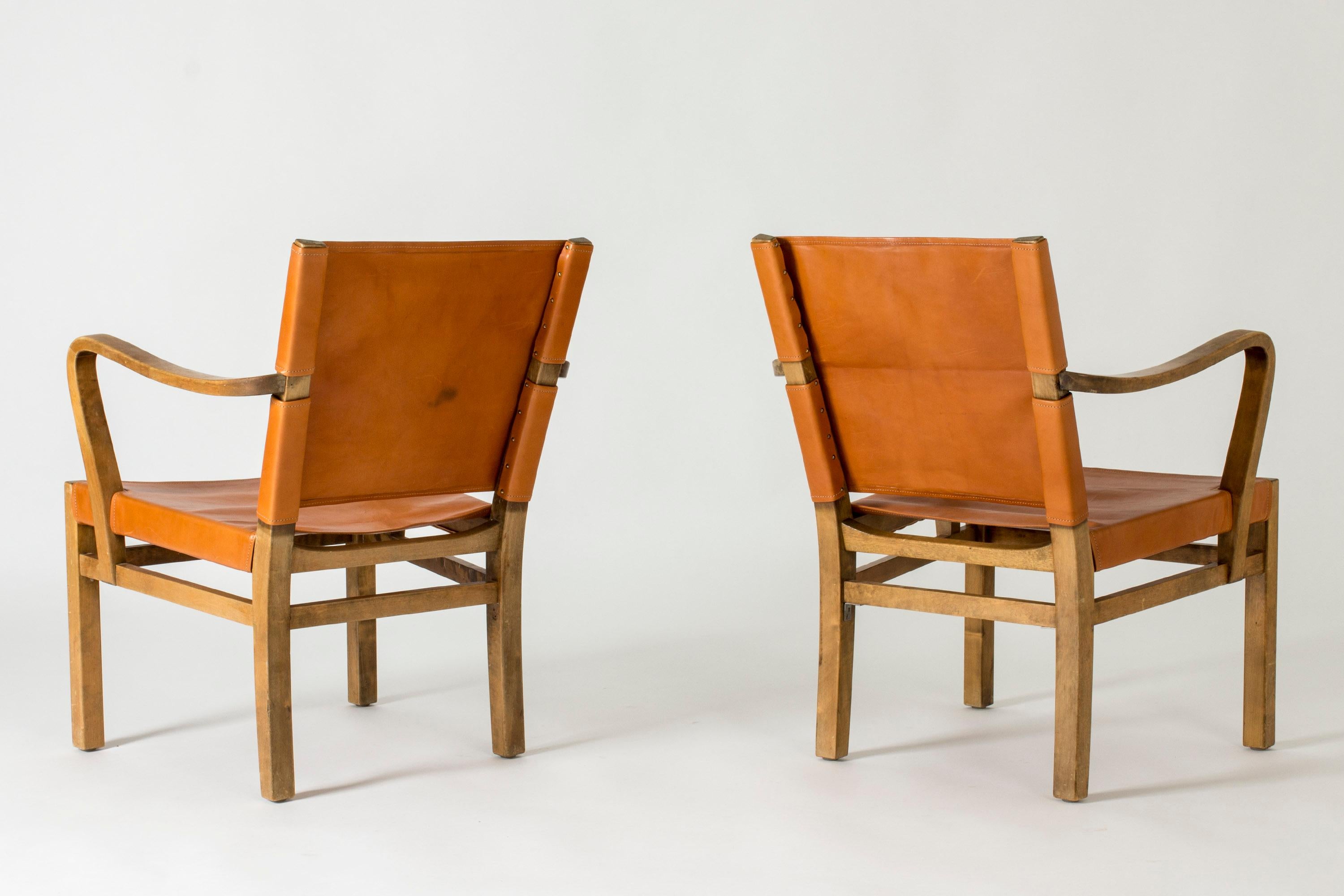 Mid-20th Century Scandinavian Modern Armchairs by Elias Svedberg, Sweden, 1930s For Sale