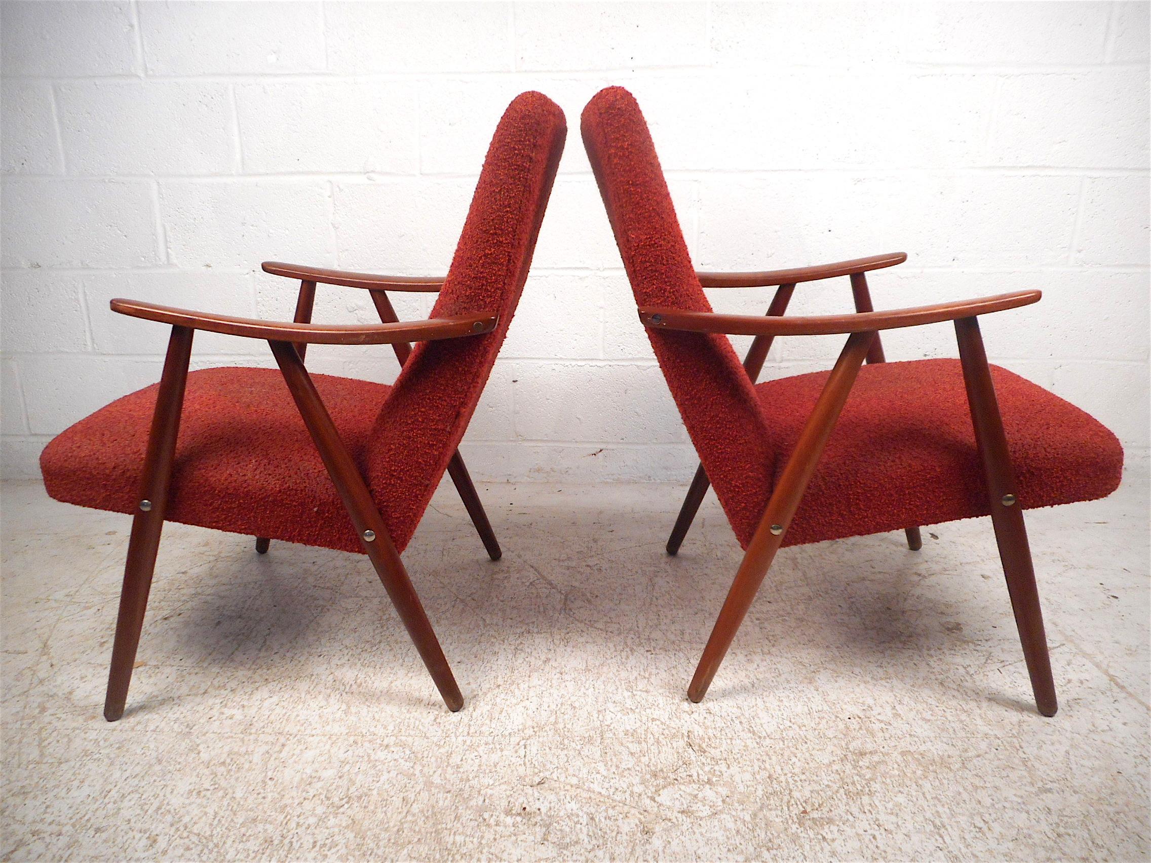 Skandinavische Moderne Sessel von Langlo's Fabrikker, ein Paar (Moderne der Mitte des Jahrhunderts)
