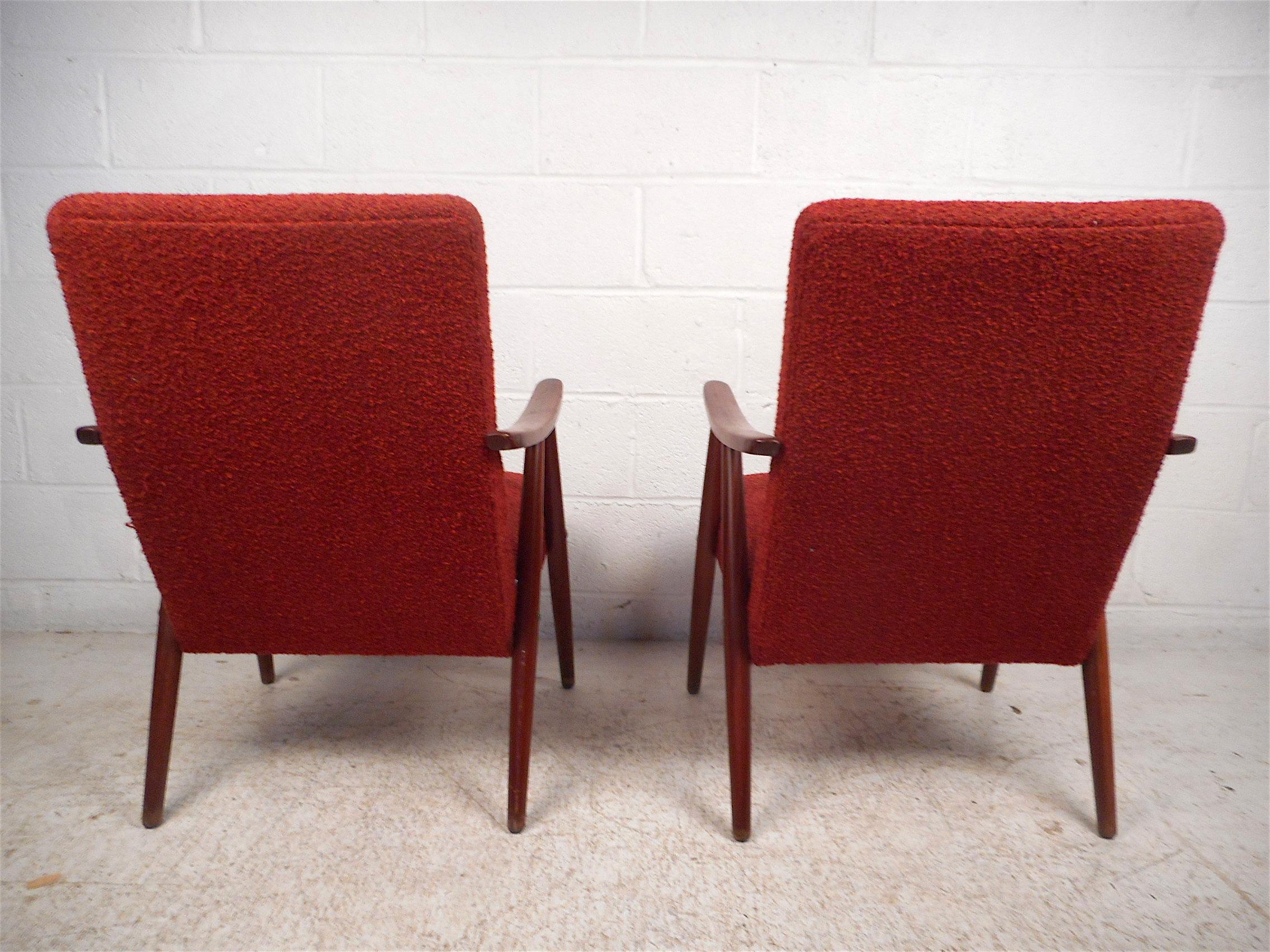 Norwegian Scandinavian Modern Armchairs by Langlo's Fabrikker, a Pair