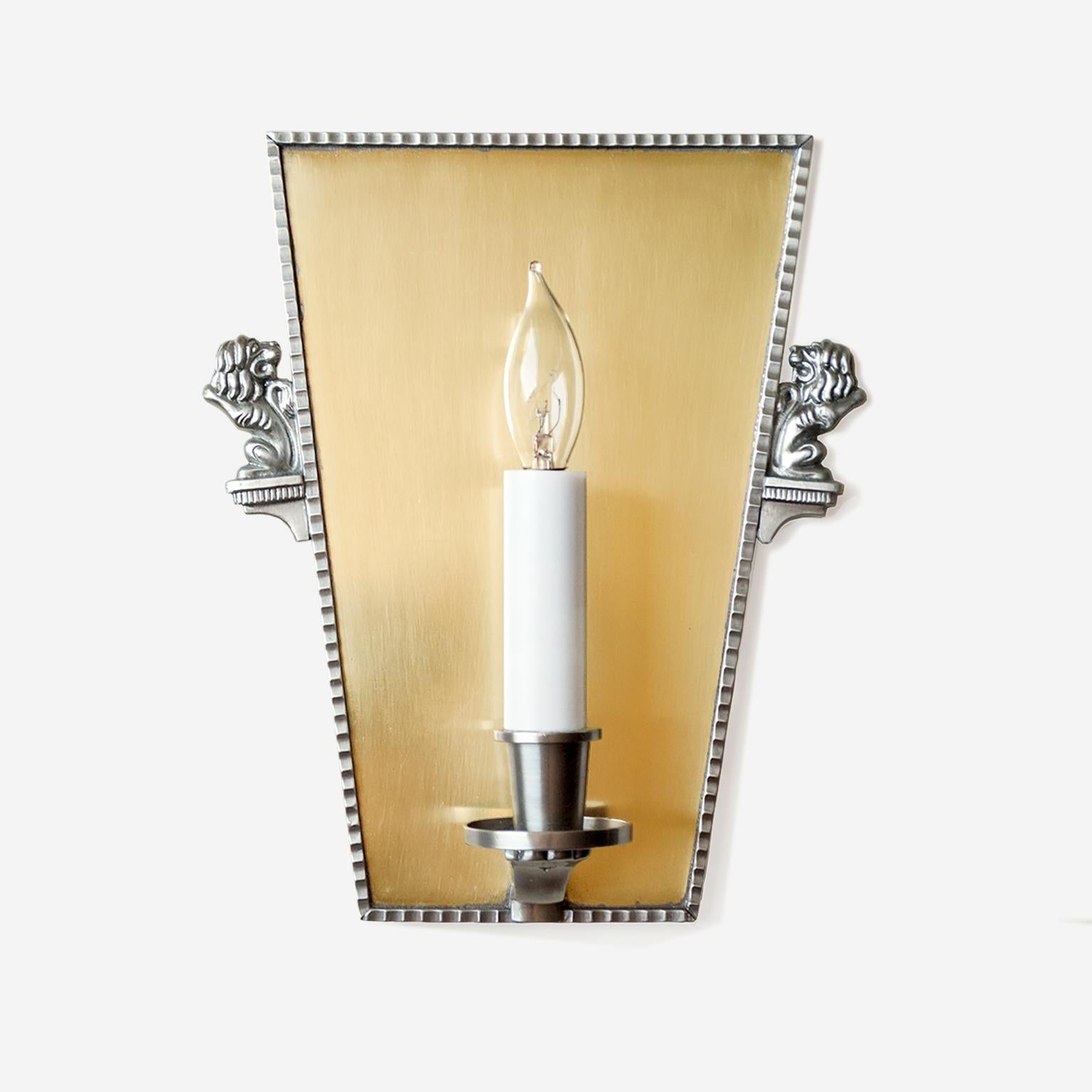 pewter candle sconces