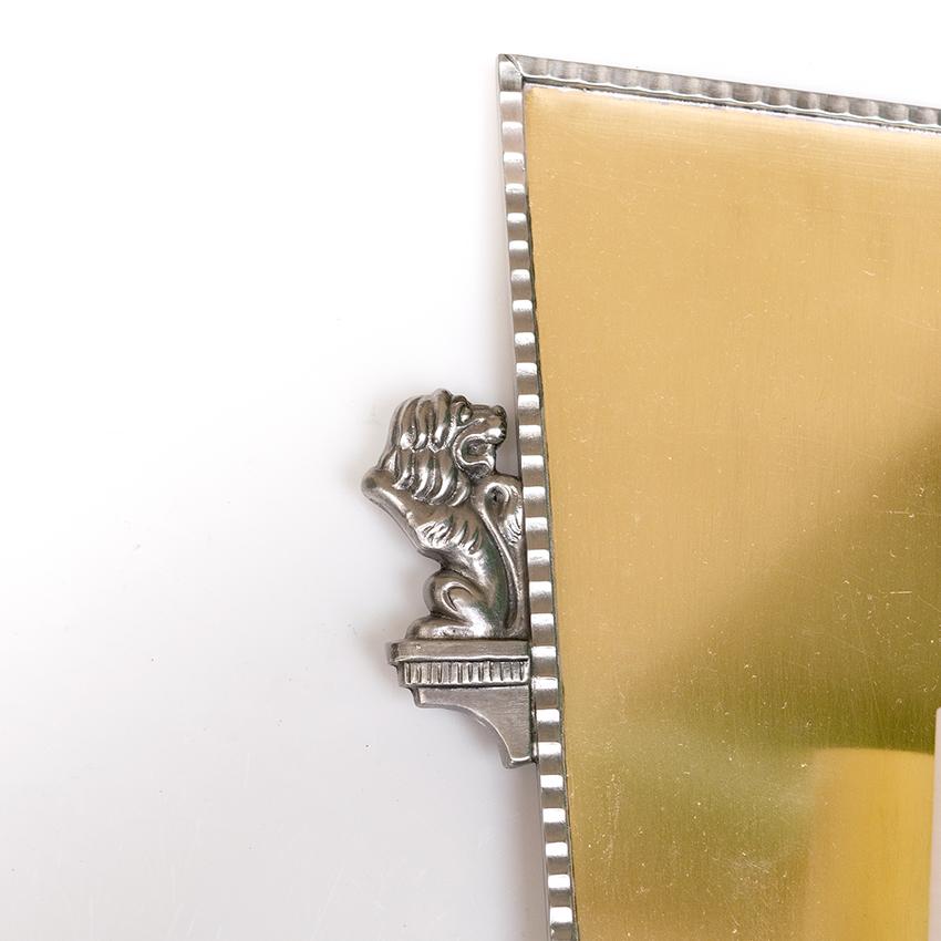 Svedese Sconcese moderne scandinave in ottone e peltro Elis Bergh per C & G Hallberg in vendita