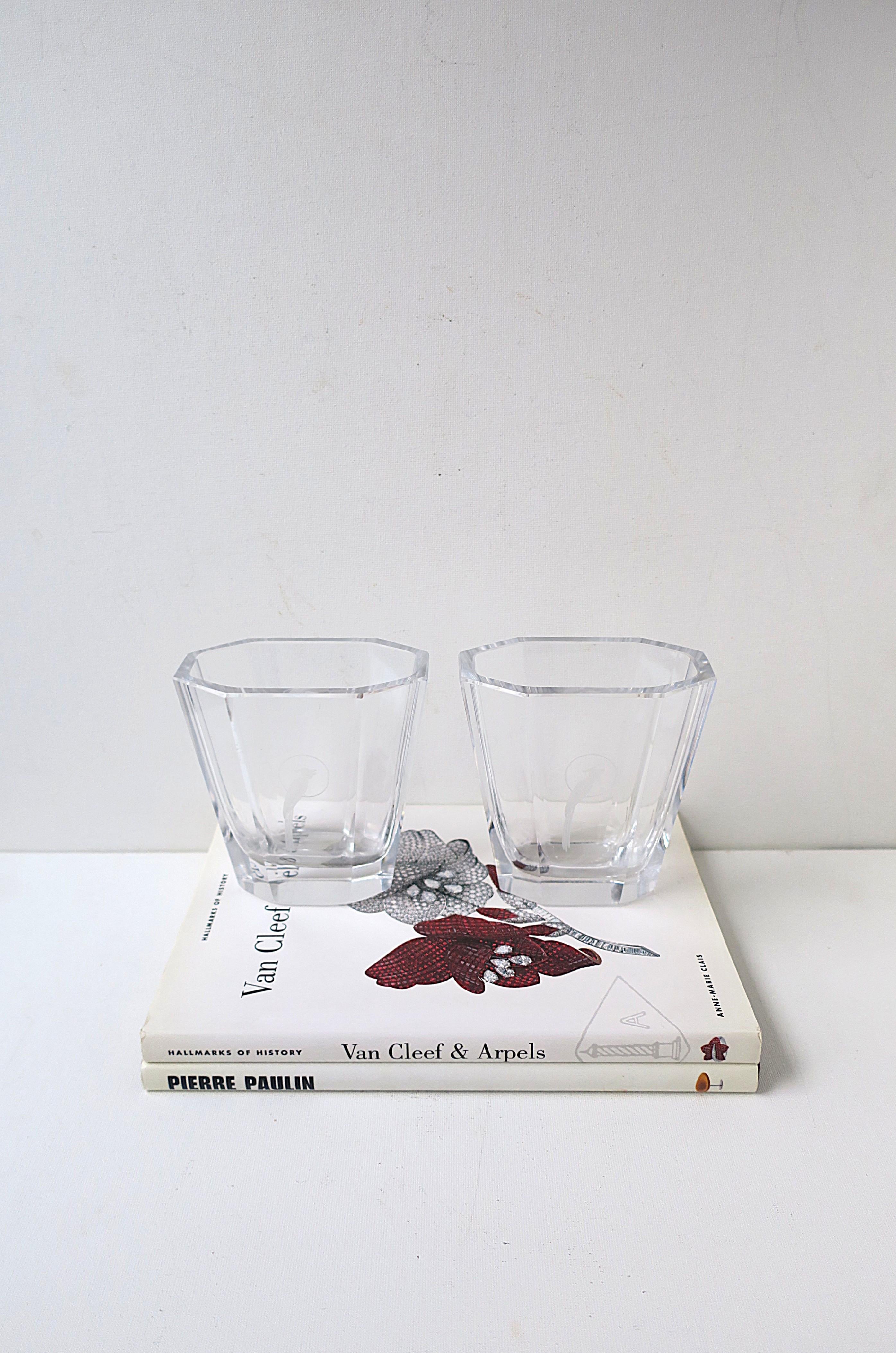 Swedish Modern Art Deco Crystal Vases Parrot Bird Design For Sale 1
