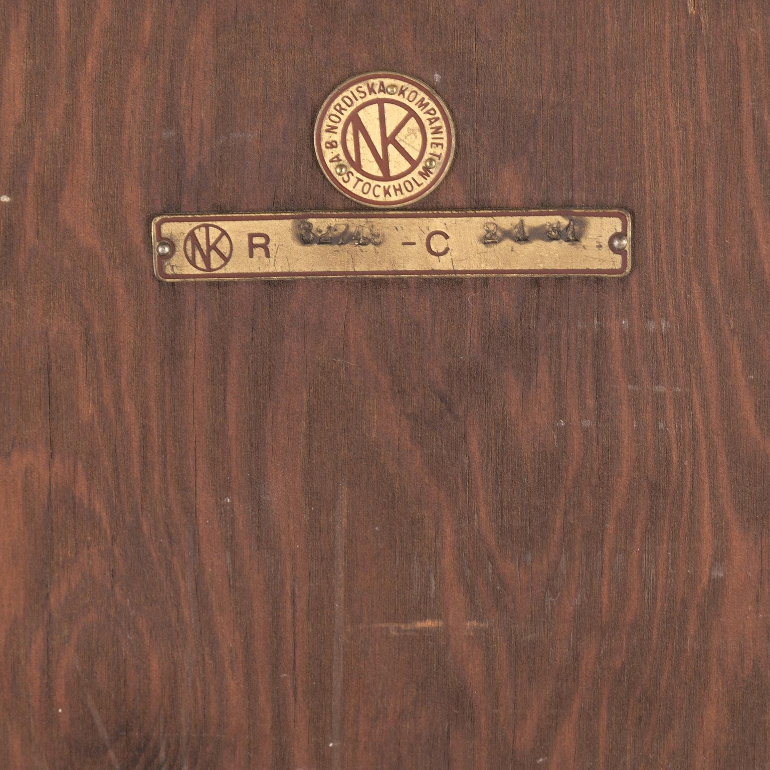 Carved Scandinavian Modern, Art Deco Mirror by Axel Einar Hjorth for NK, Stockholm