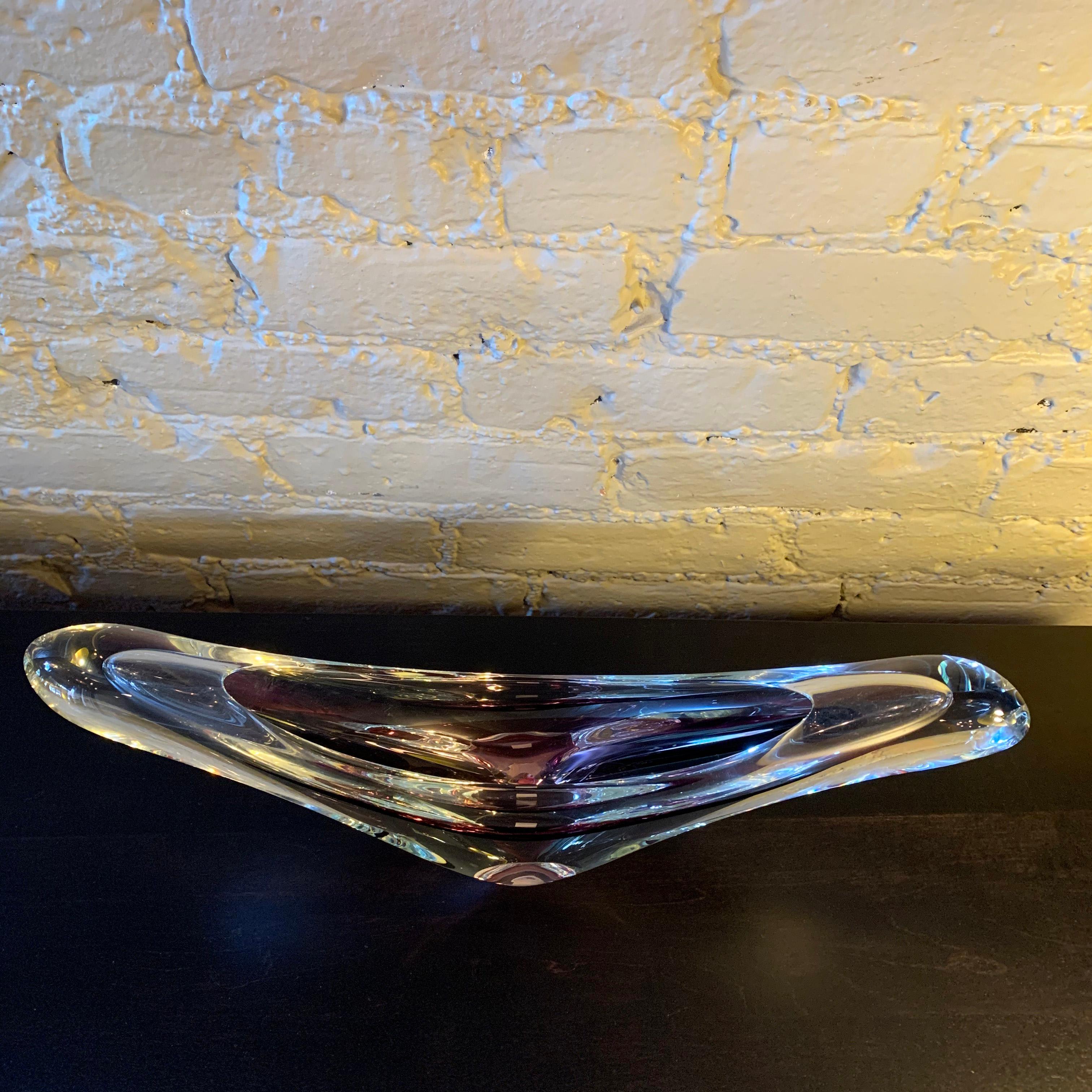 Scandinavian Modern Art Glass Vase by Paul Kedelv for Flygsfors, Sweden 3