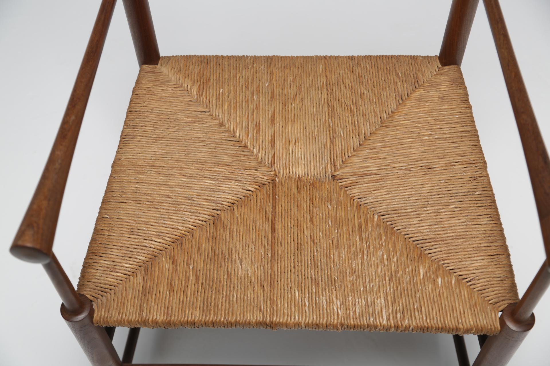 Scandinavian modern arts and crafts Sussex style teak armchair. For Sale 2