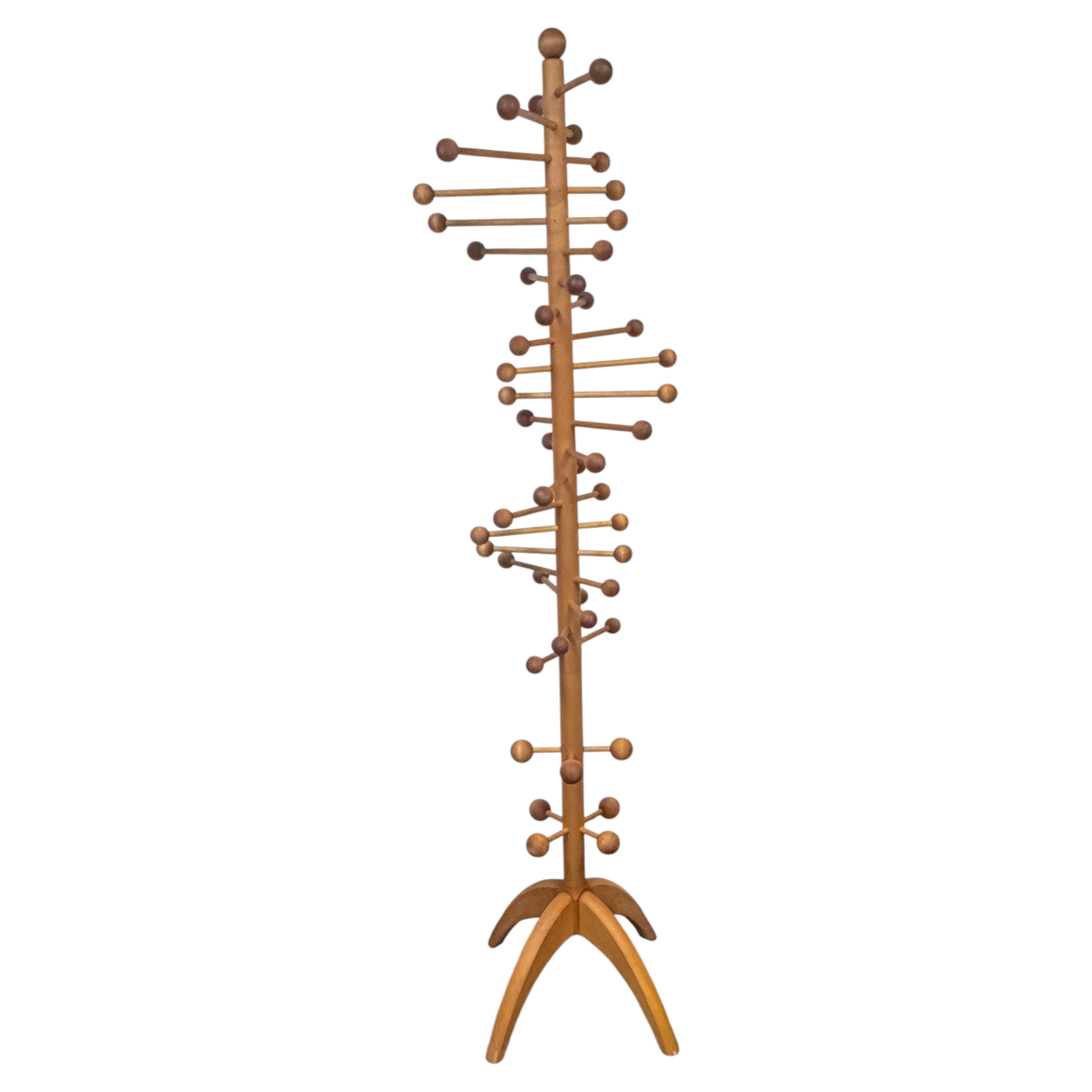 Scandinavian Modern Atomic Coat Stand, Style of Nanna Ditzel, Denmark, 1970s
