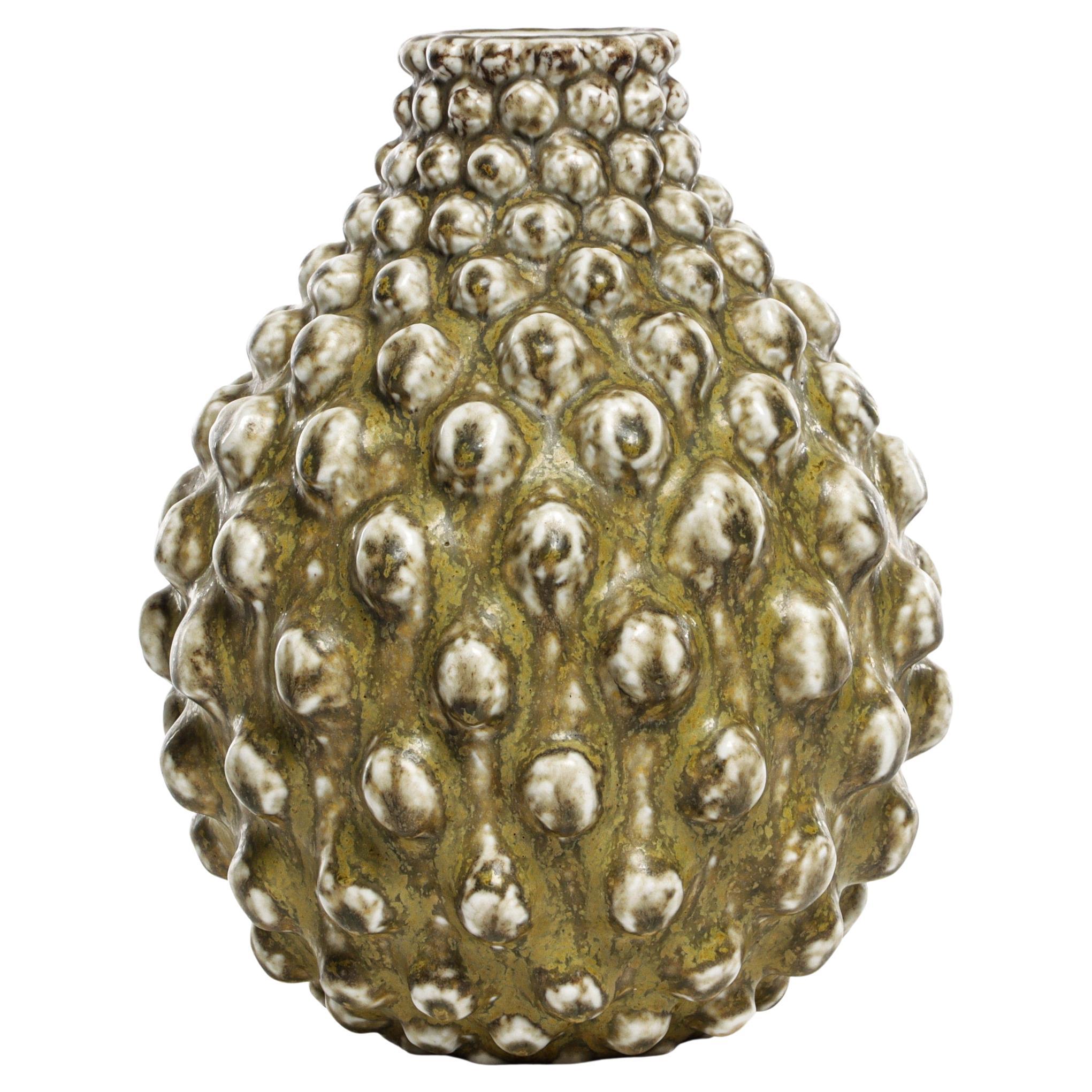 The Modern Scandinavian Salto Vase en grès avec glaçure Solfatara, 1958 en vente