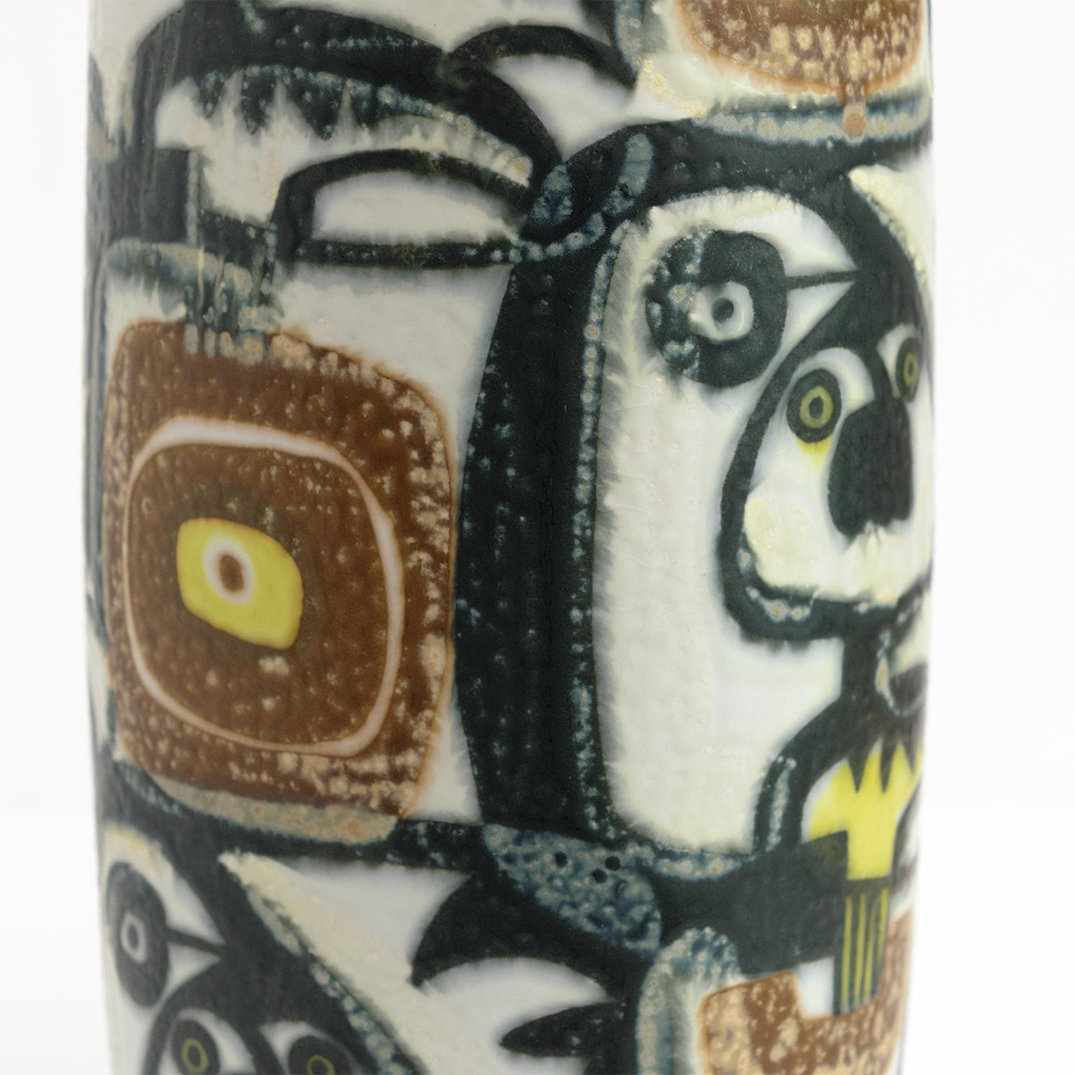 Ceramic Scandinavian Modern Baca Fajance Series Vase by Johanne Gerber, Royal Copenhagen