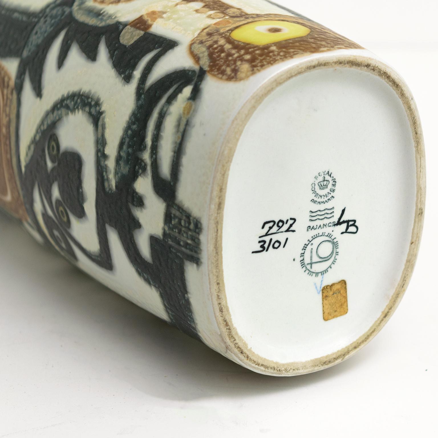 Scandinavian Modern Baca Fajance Series Vase by Johanne Gerber, Royal Copenhagen 2