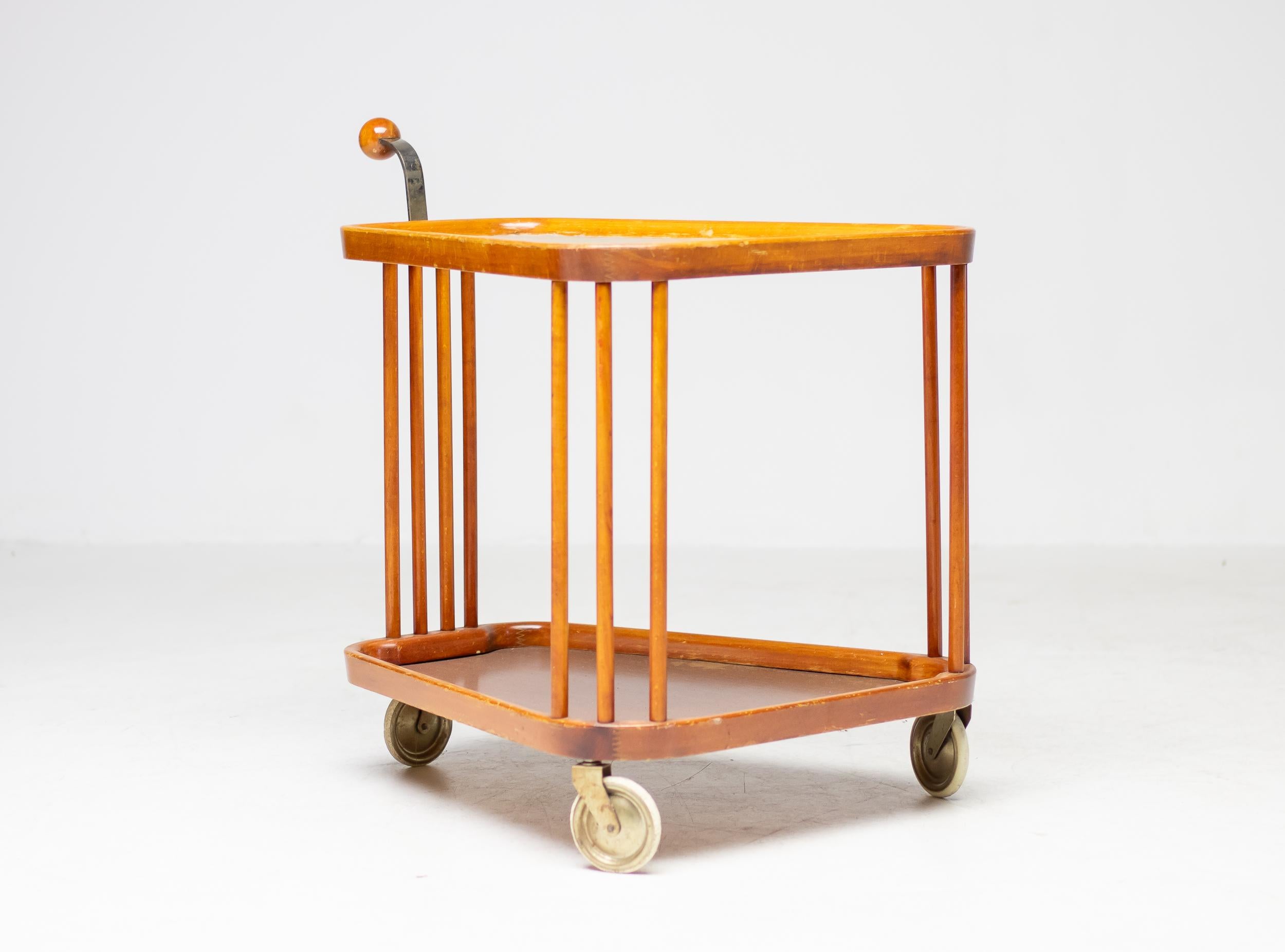 Swedish Scandinavian Modern Bar Cart For Sale