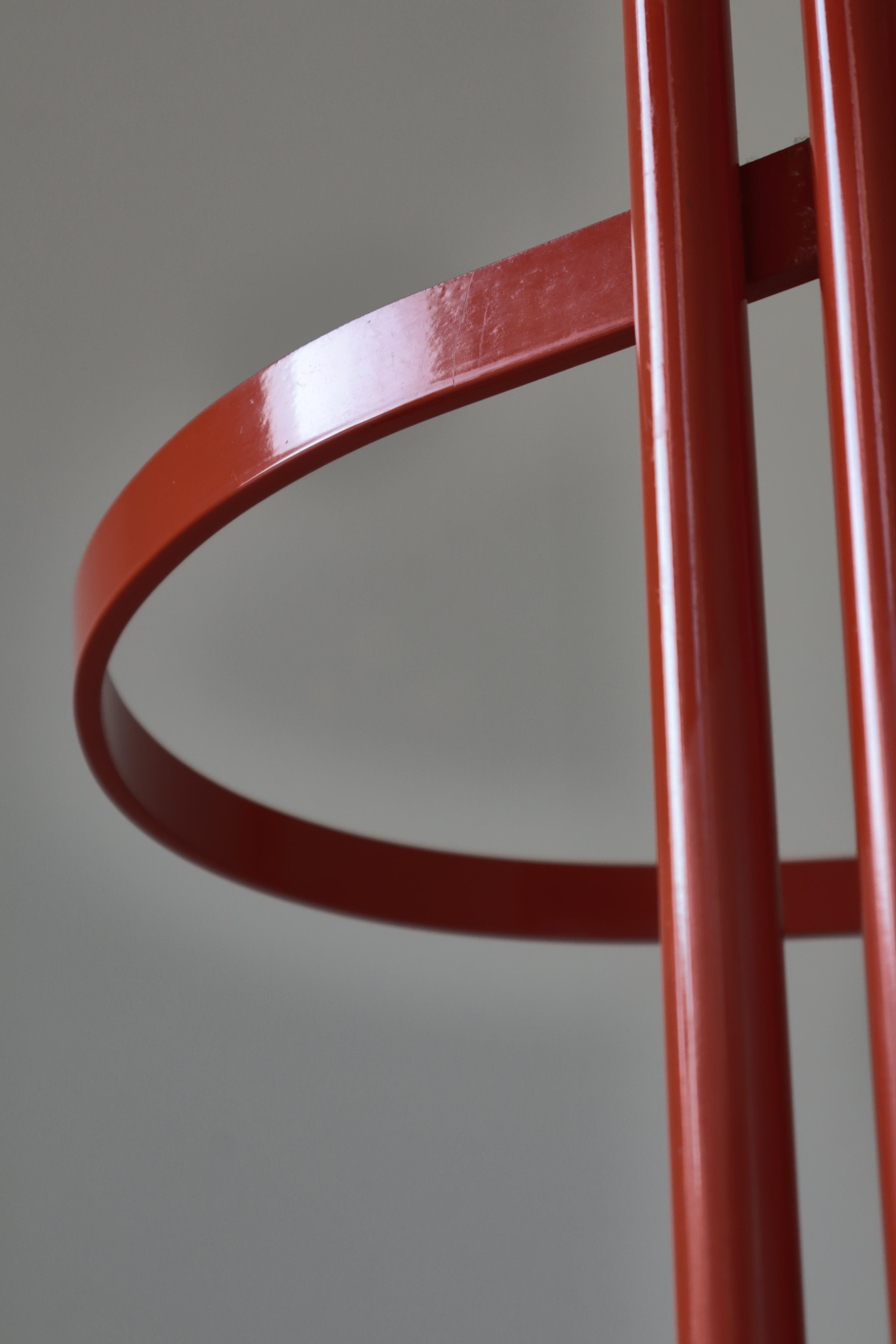 Scandinavian Modern Bar Stools Canvas & Rattan Cane by Poul Nørreklit, 1960s For Sale 6
