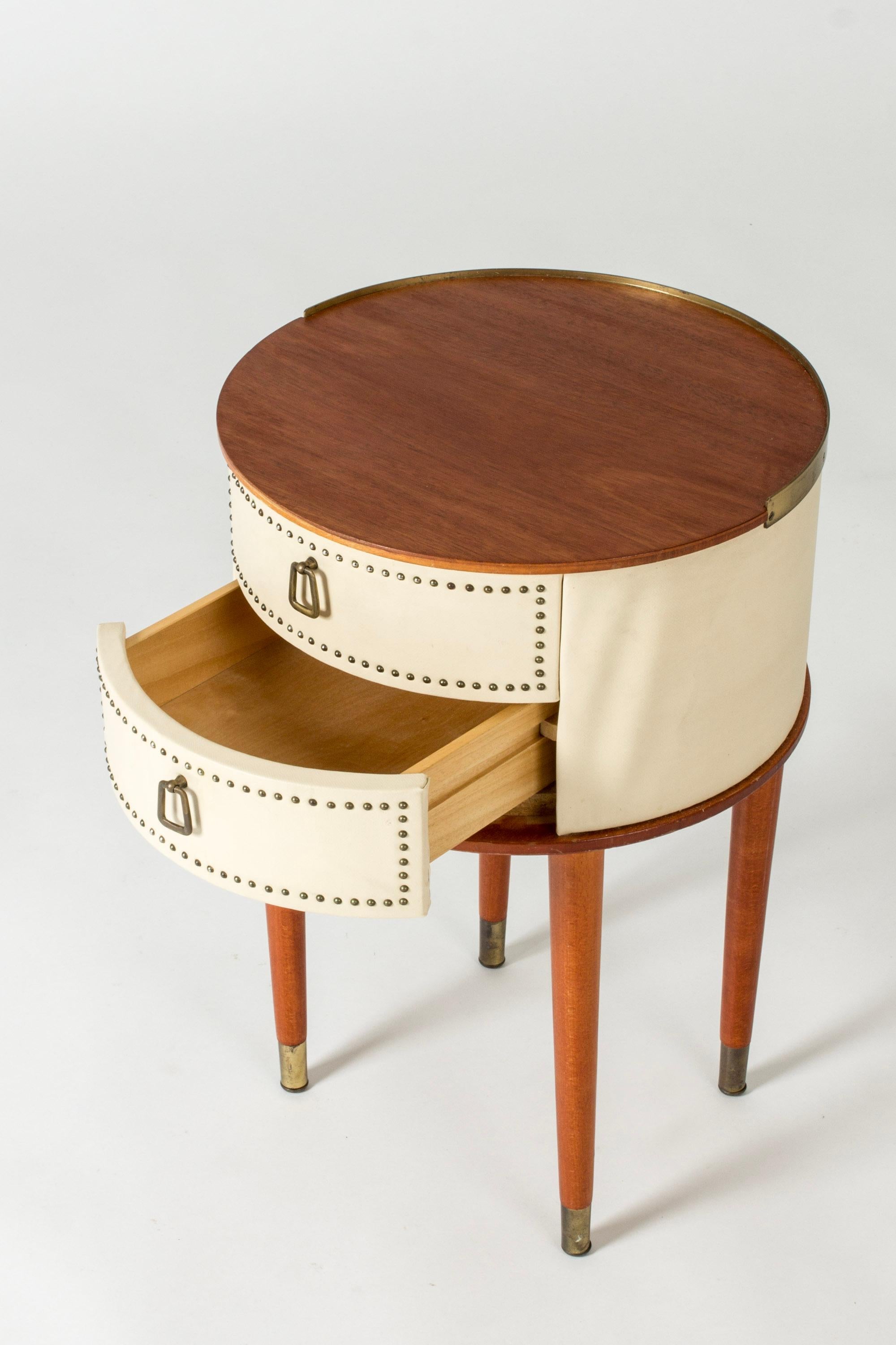 Swedish Scandinavian Modern Bedside Tables, Halvdan Pettersson, Sweden, 1940s For Sale