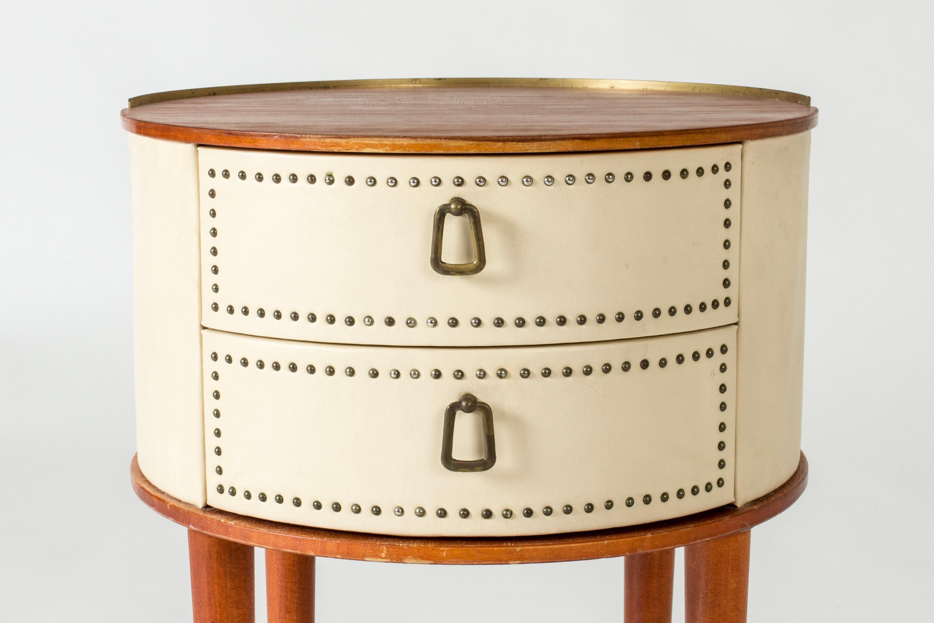 Mid-20th Century Scandinavian Modern Bedside Tables, Halvdan Pettersson, Sweden, 1940s For Sale