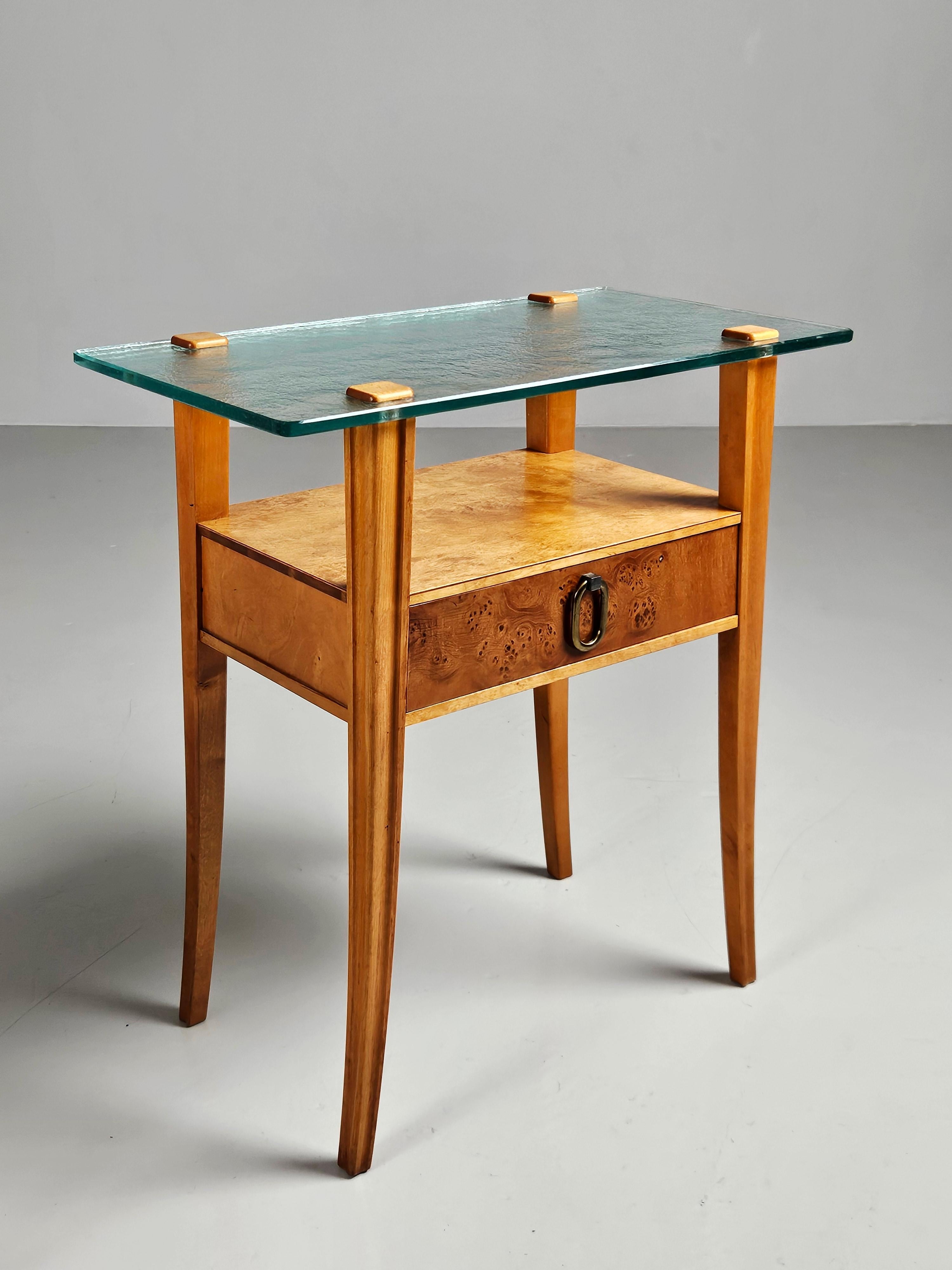 20th Century Scandinavian modern bedside tables produced by Bodafors, Sweden, 1950s For Sale