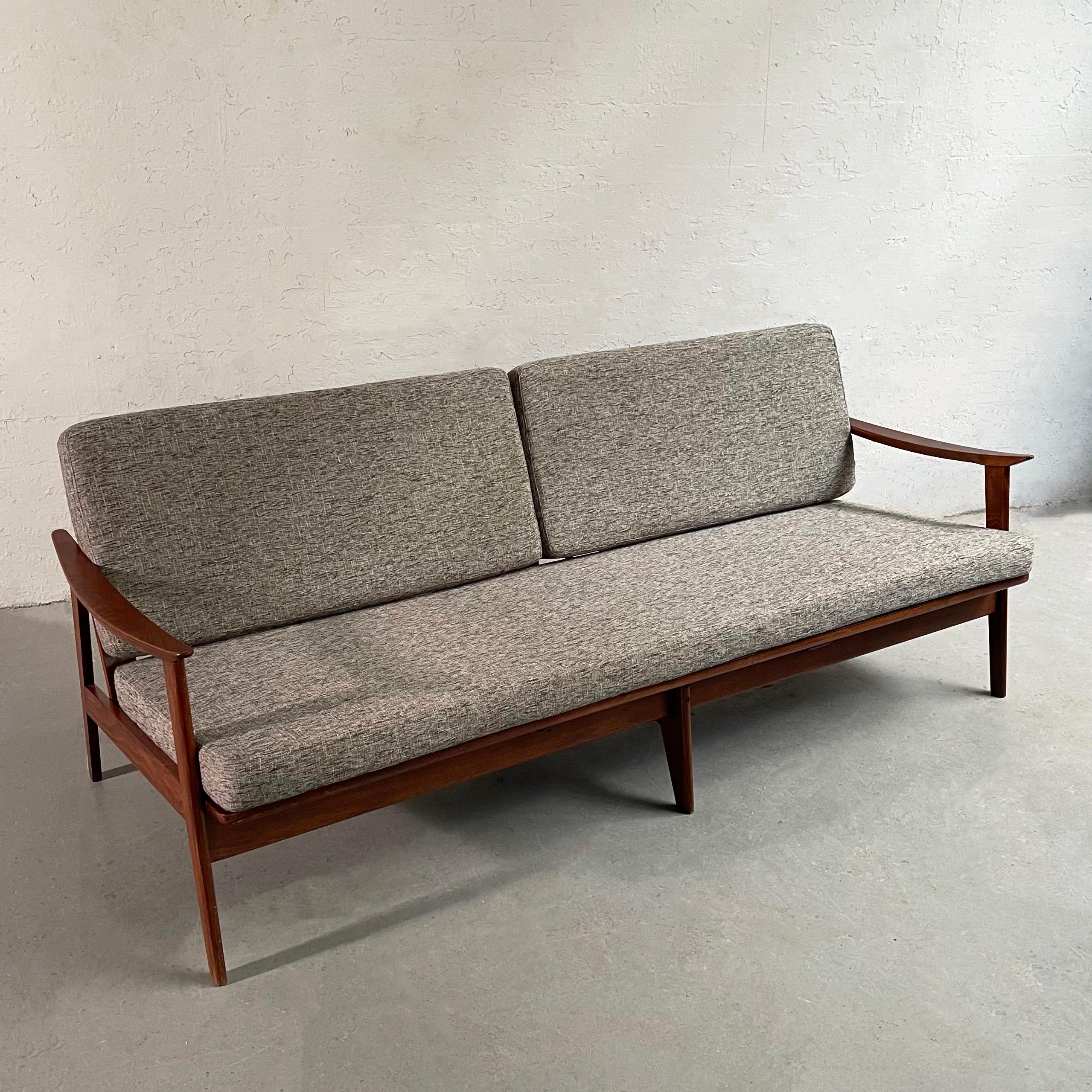 scandinavian wood frame sofa