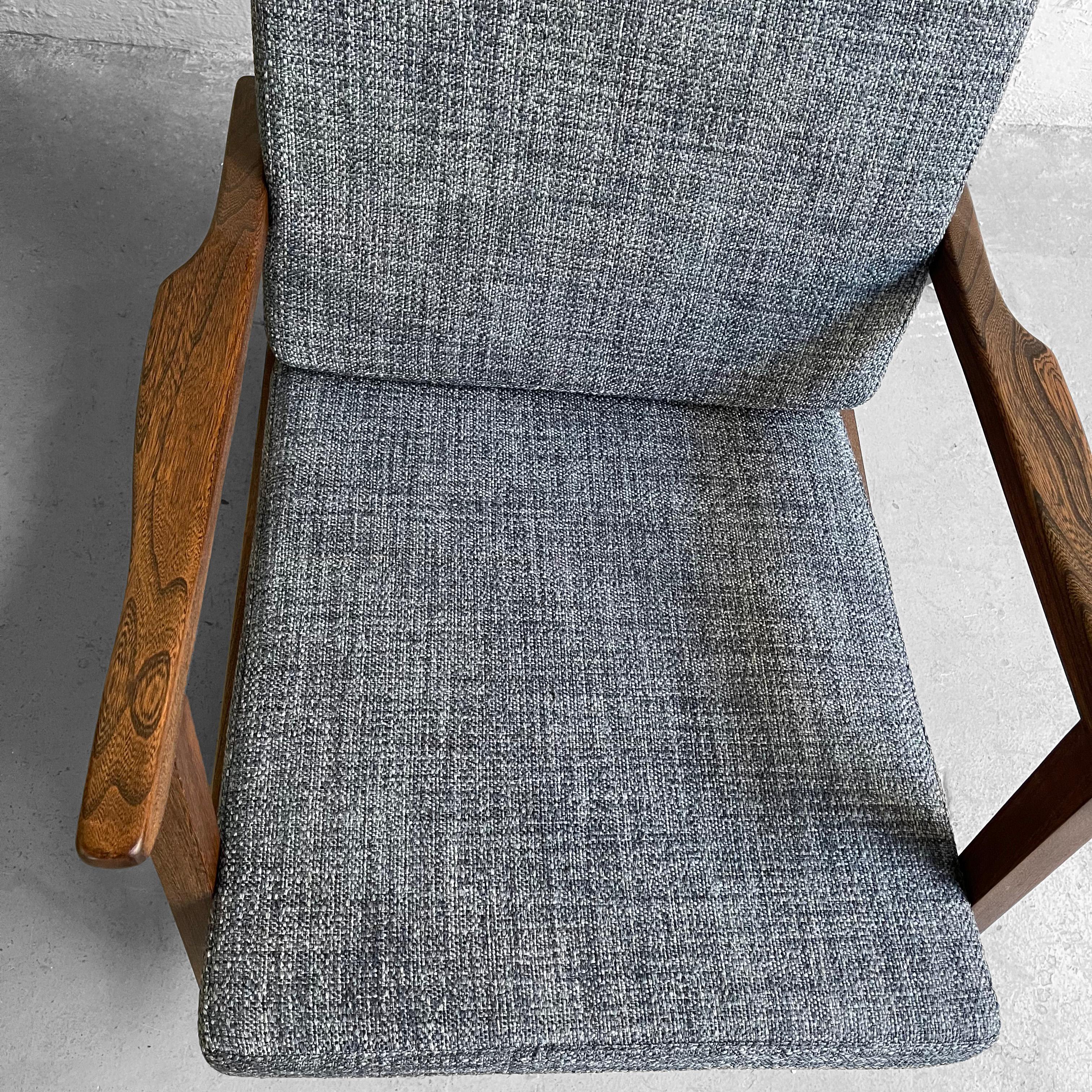 Scandinavian Modern Beech Upholstered Rocking Chair 2