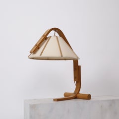 Scandinavian Modern Beech wood Desk lamp by Jan Wickelgren, 1970s, Sweden