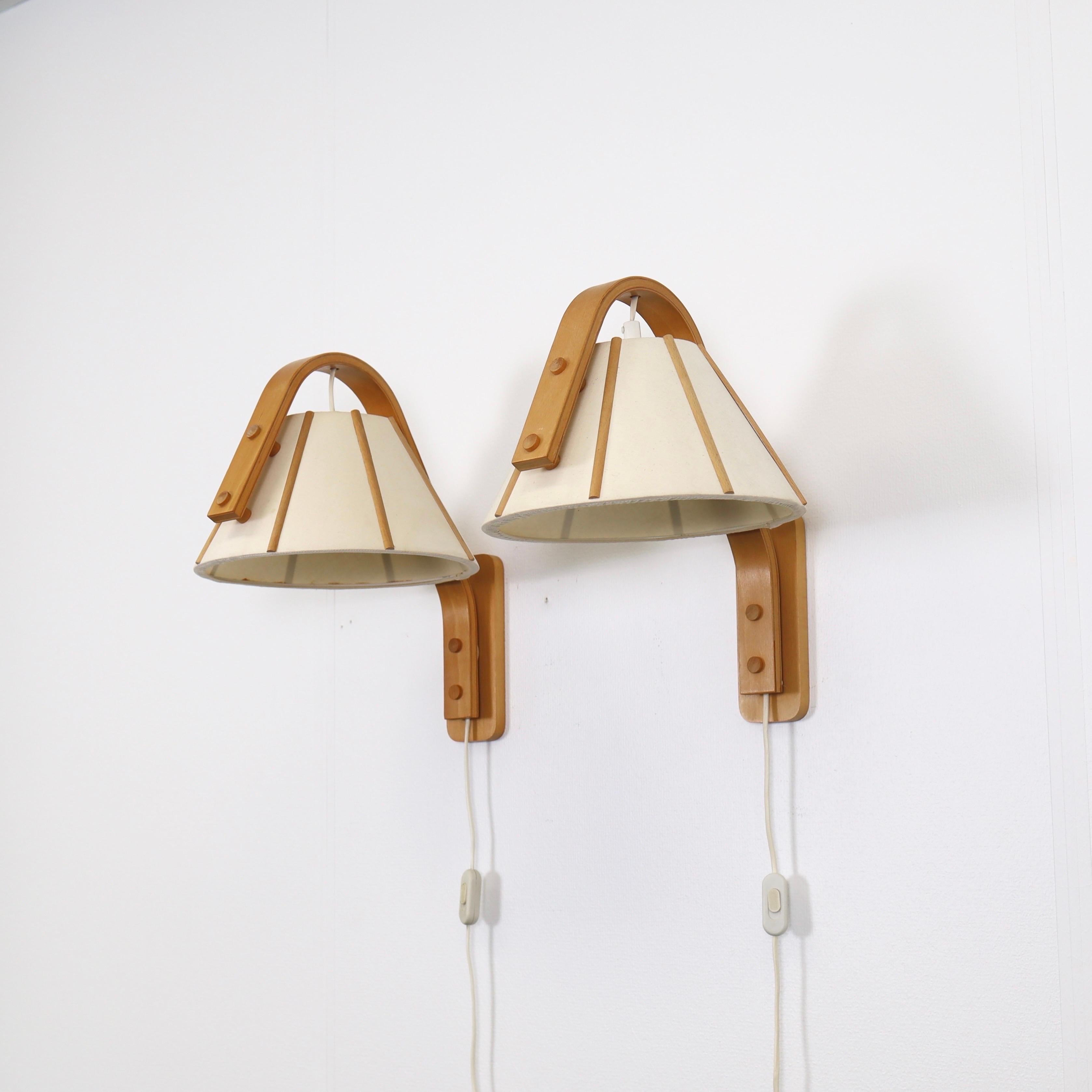 Appliques scandinaves modernes en bois de hêtre de Jan Wickelgren, 1970, Suède en vente 4