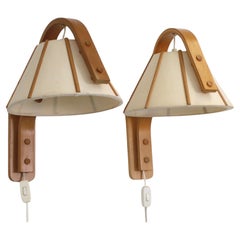 Appliques scandinaves modernes en bois de hêtre de Jan Wickelgren, 1970, Suède