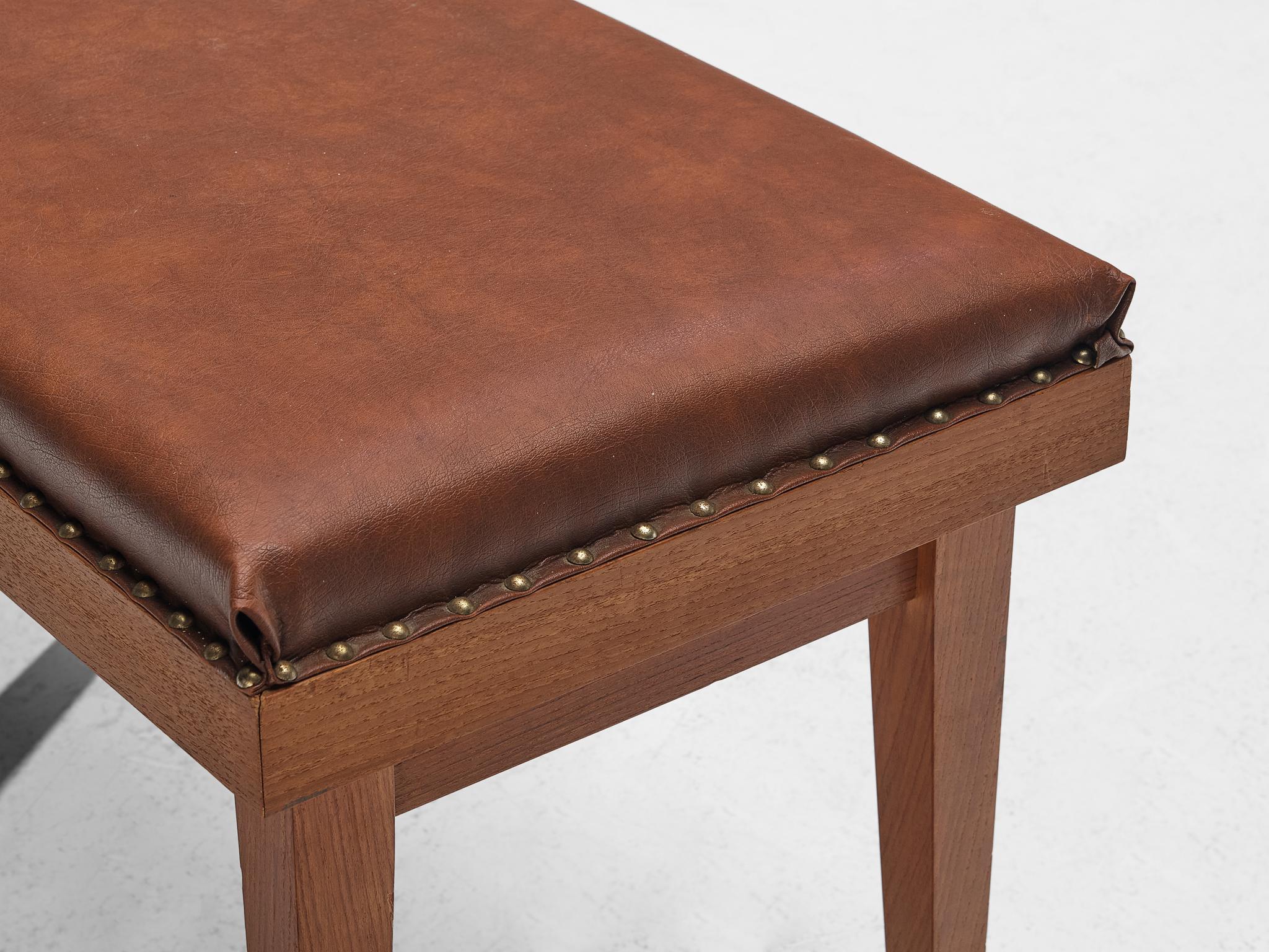 Scandinavo moderno Panchina moderna scandinava con rivestimento in castagno e teak in vendita