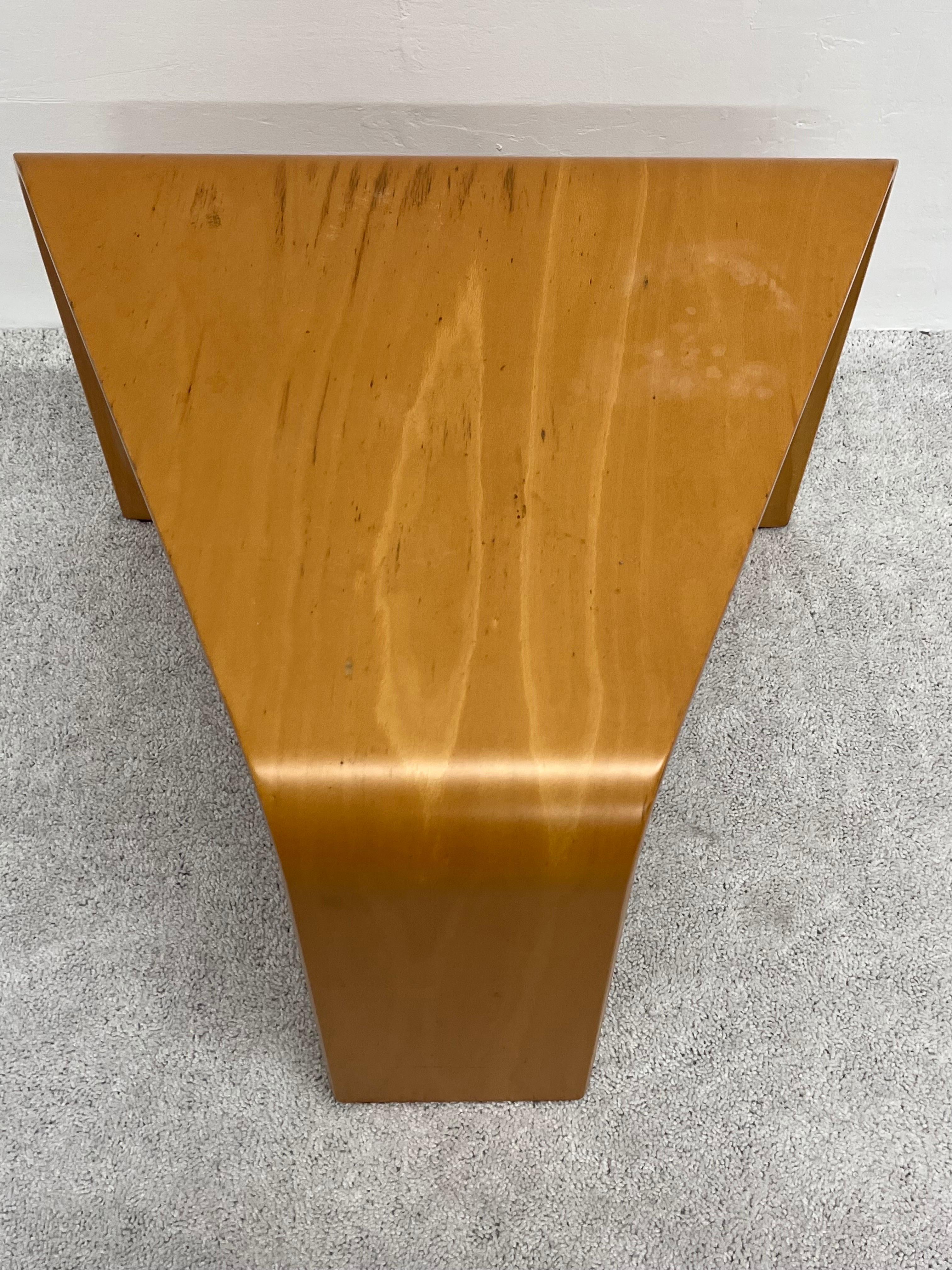 Scandinavian Modern Bentwood Oak Side or Corner Table by Ekorness 4