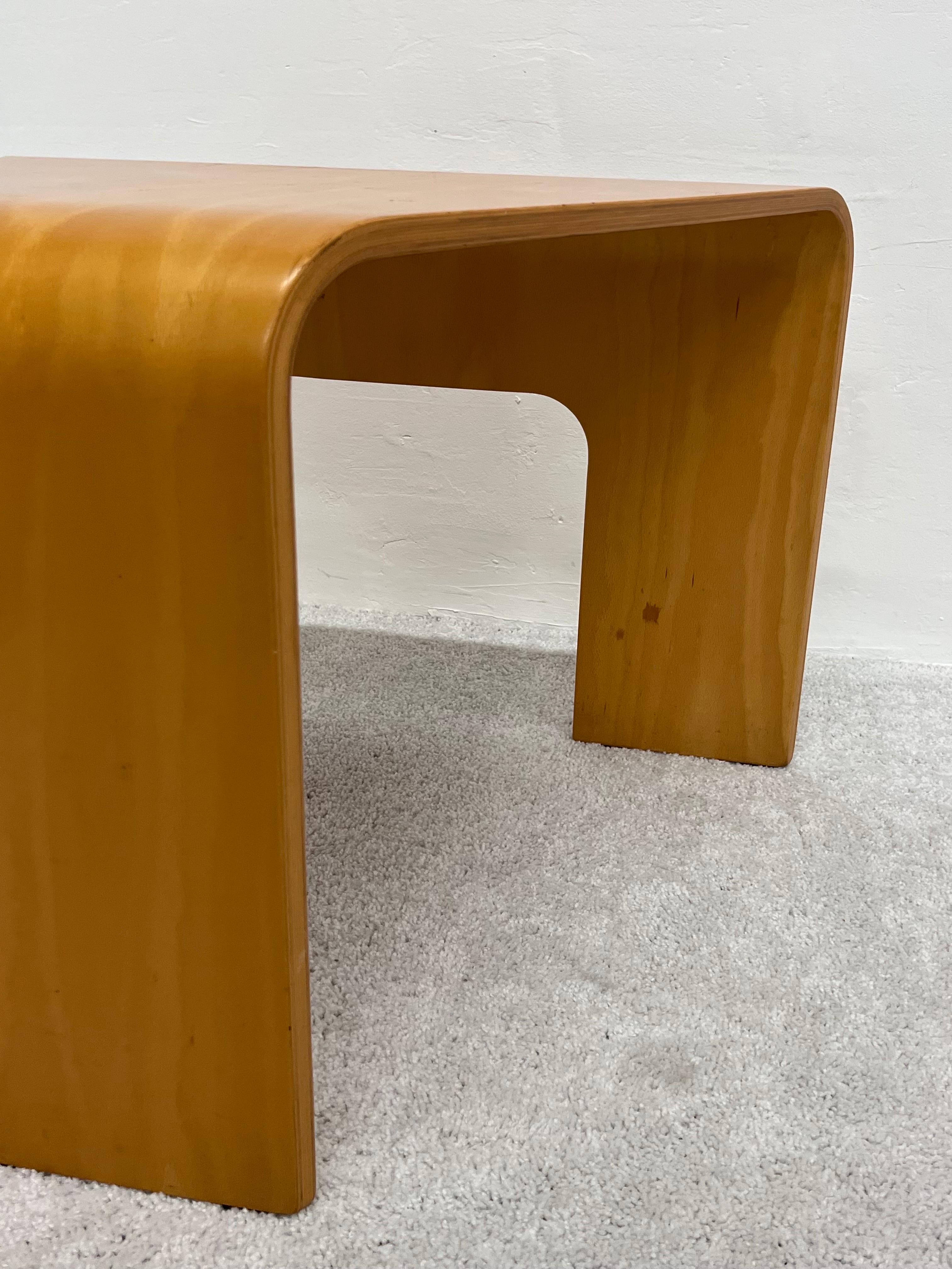 Scandinavian Modern Bentwood Oak Side or Corner Table by Ekorness 6