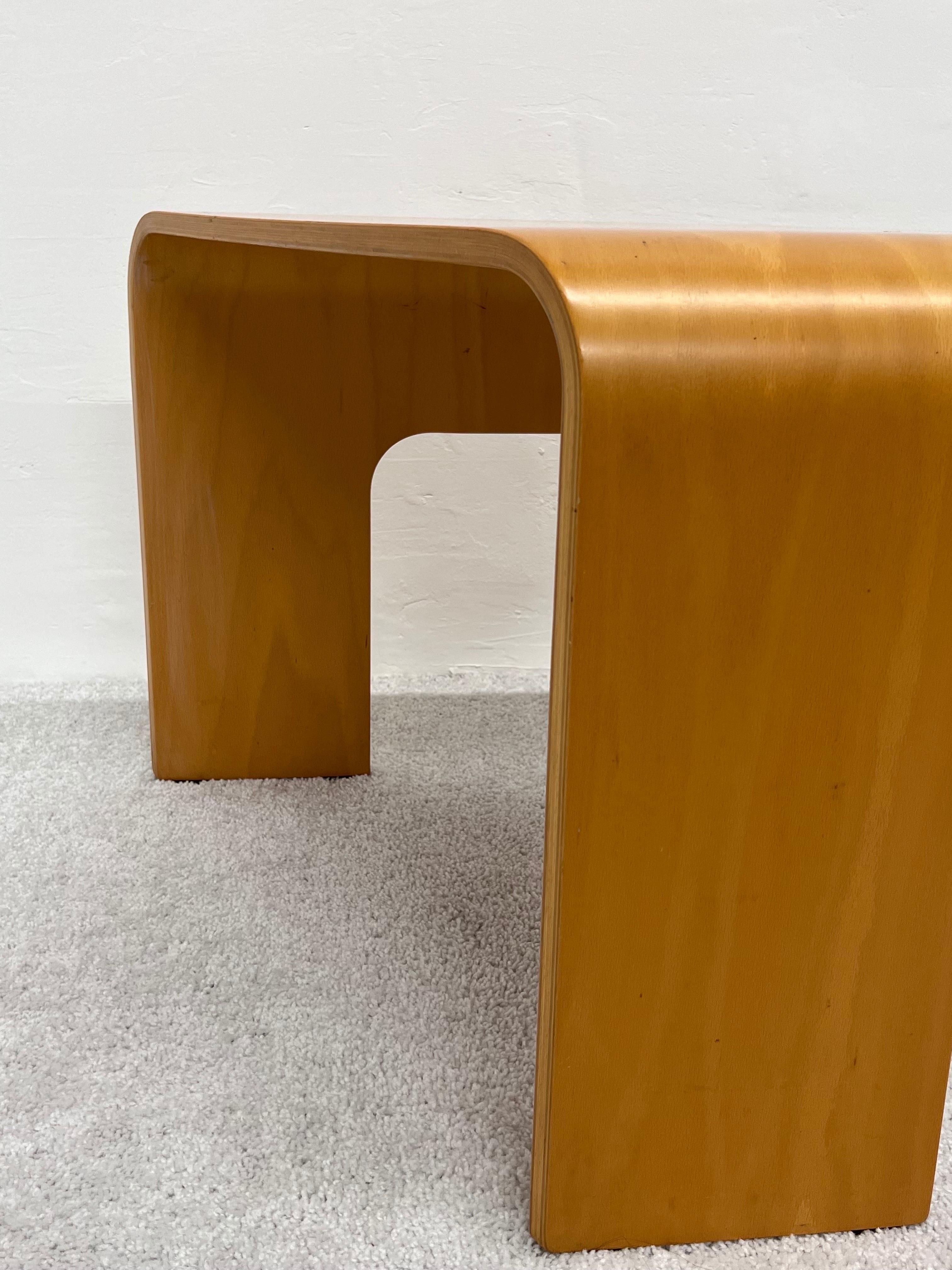 Scandinavian Modern Bentwood Oak Side or Corner Table by Ekorness 7