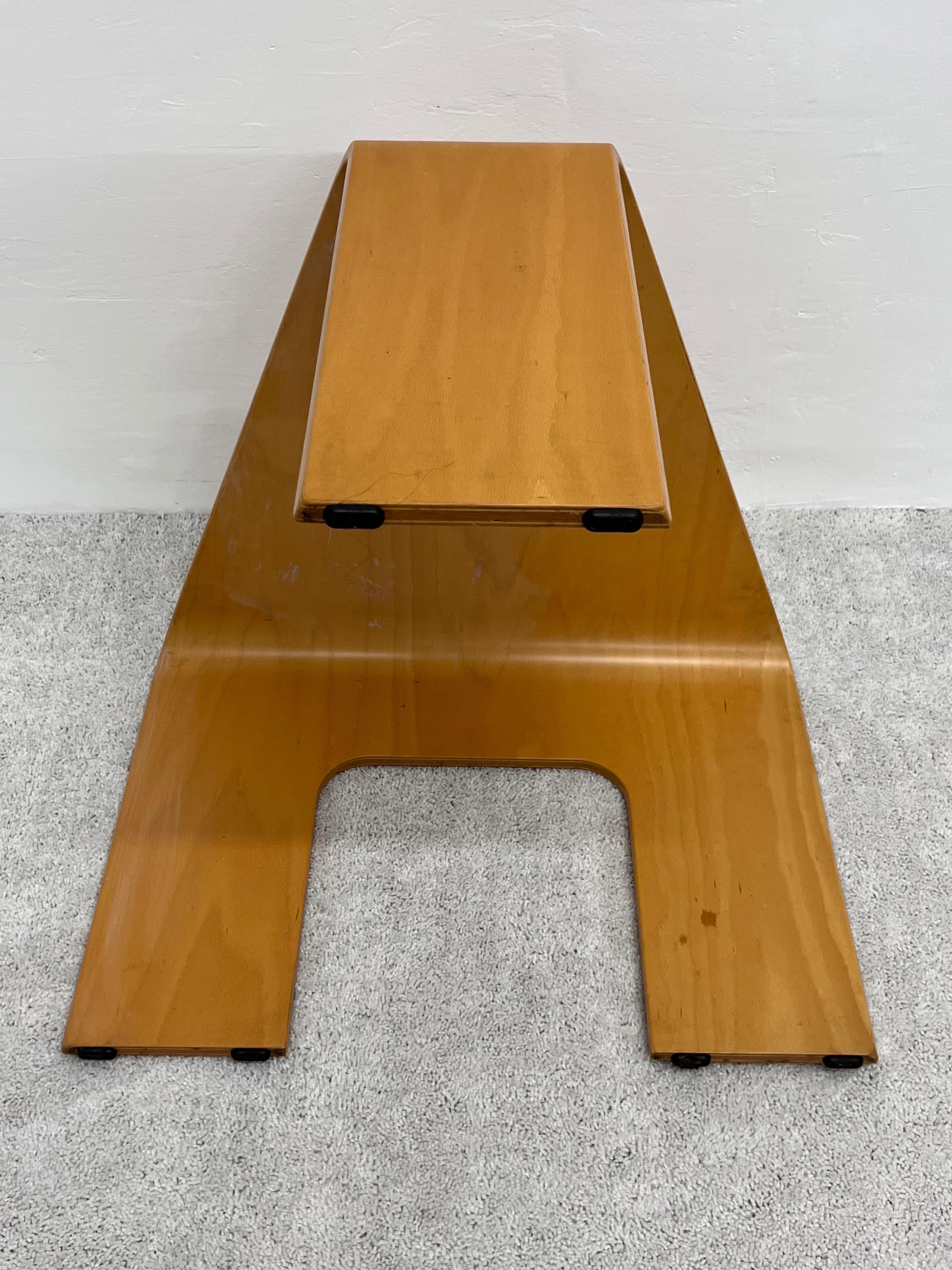 Scandinavian Modern Bentwood Oak Side or Corner Table by Ekorness 8