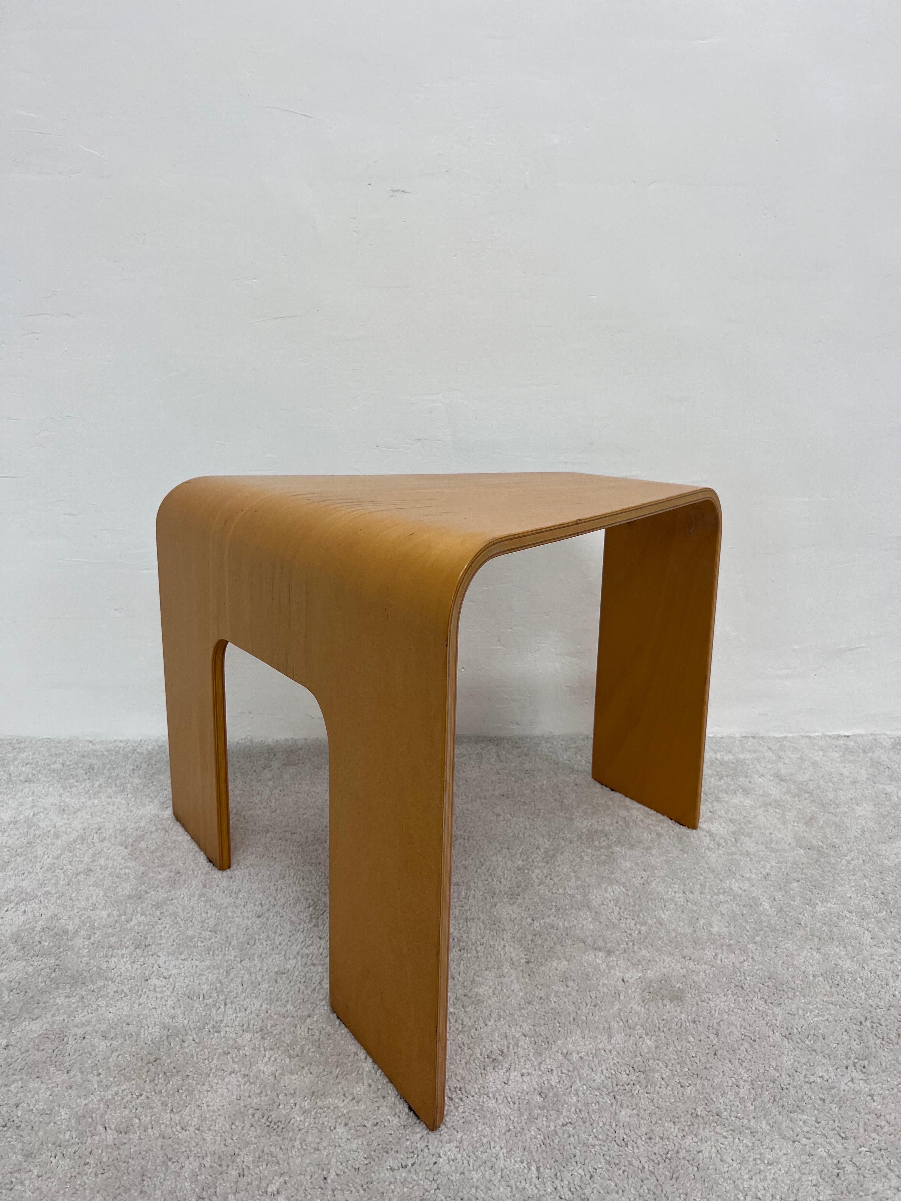 Scandinavian Modern Bentwood Oak Side or Corner Table by Ekorness 1