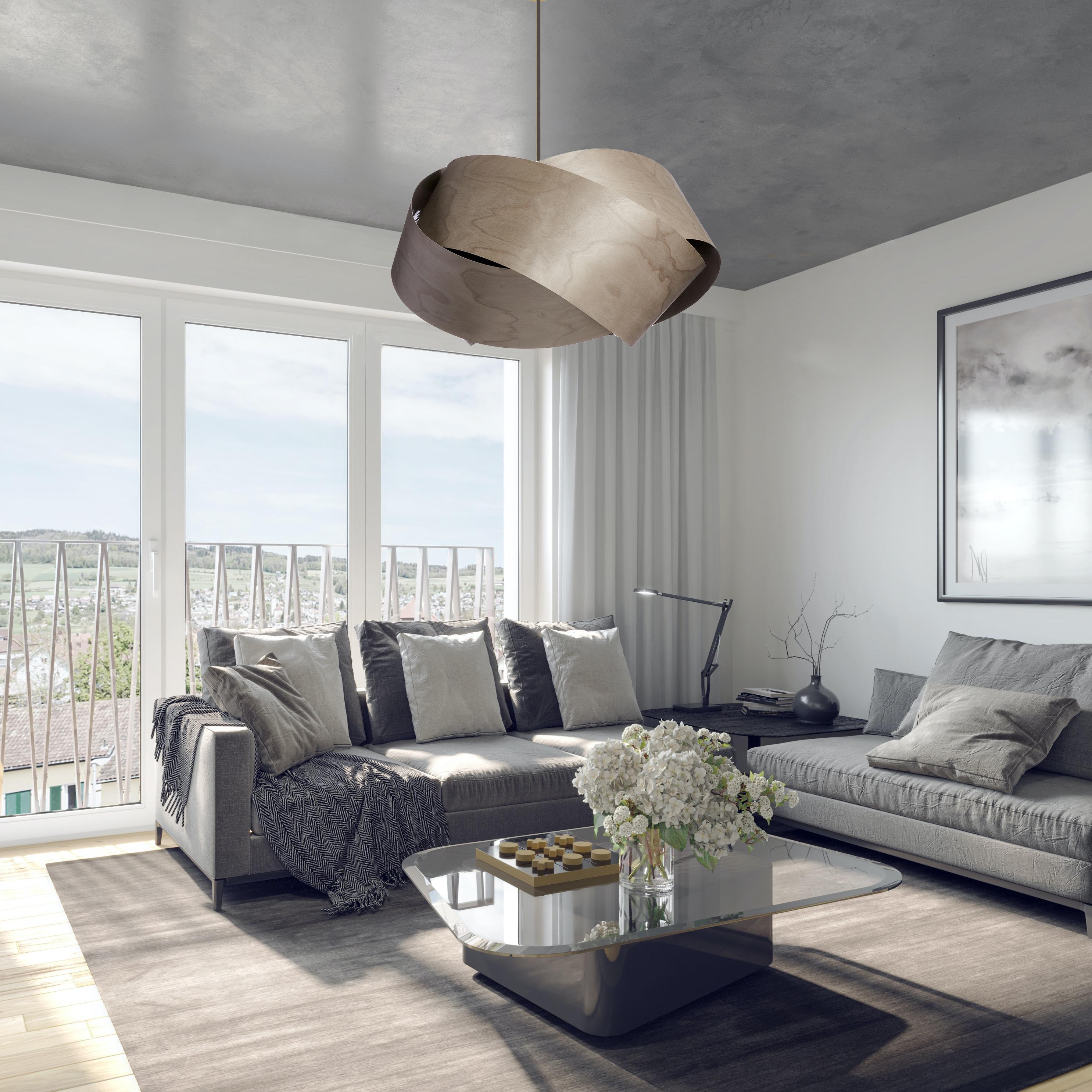 Altro Lampadario a sospensione Scandinavian Modern Betulla Grey Wood da 19 pollici