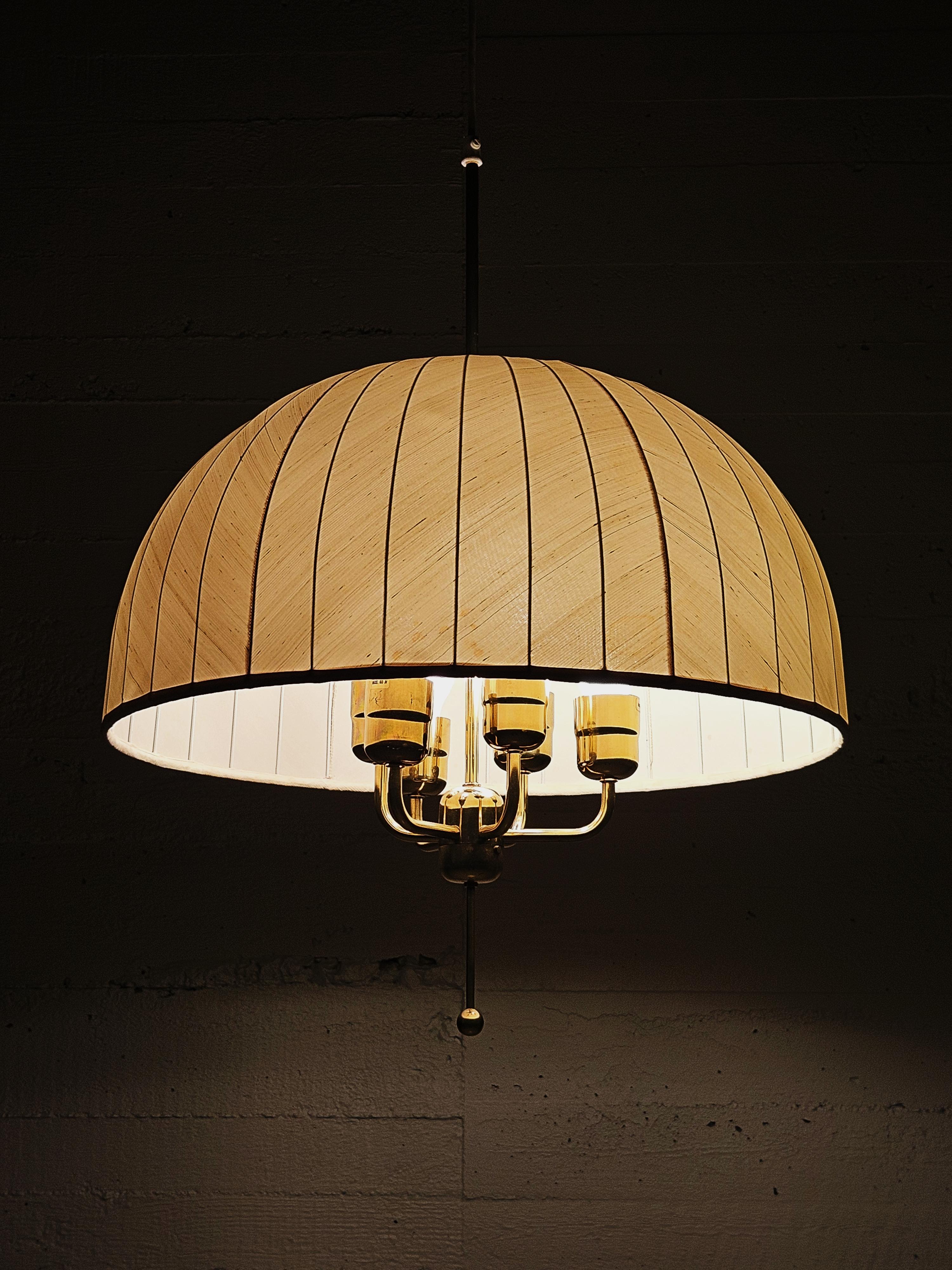 20th Century Scandinavian modern big pendant 'Carolin' by Hans-Agne Jakobsson, Sweden, 1960s For Sale