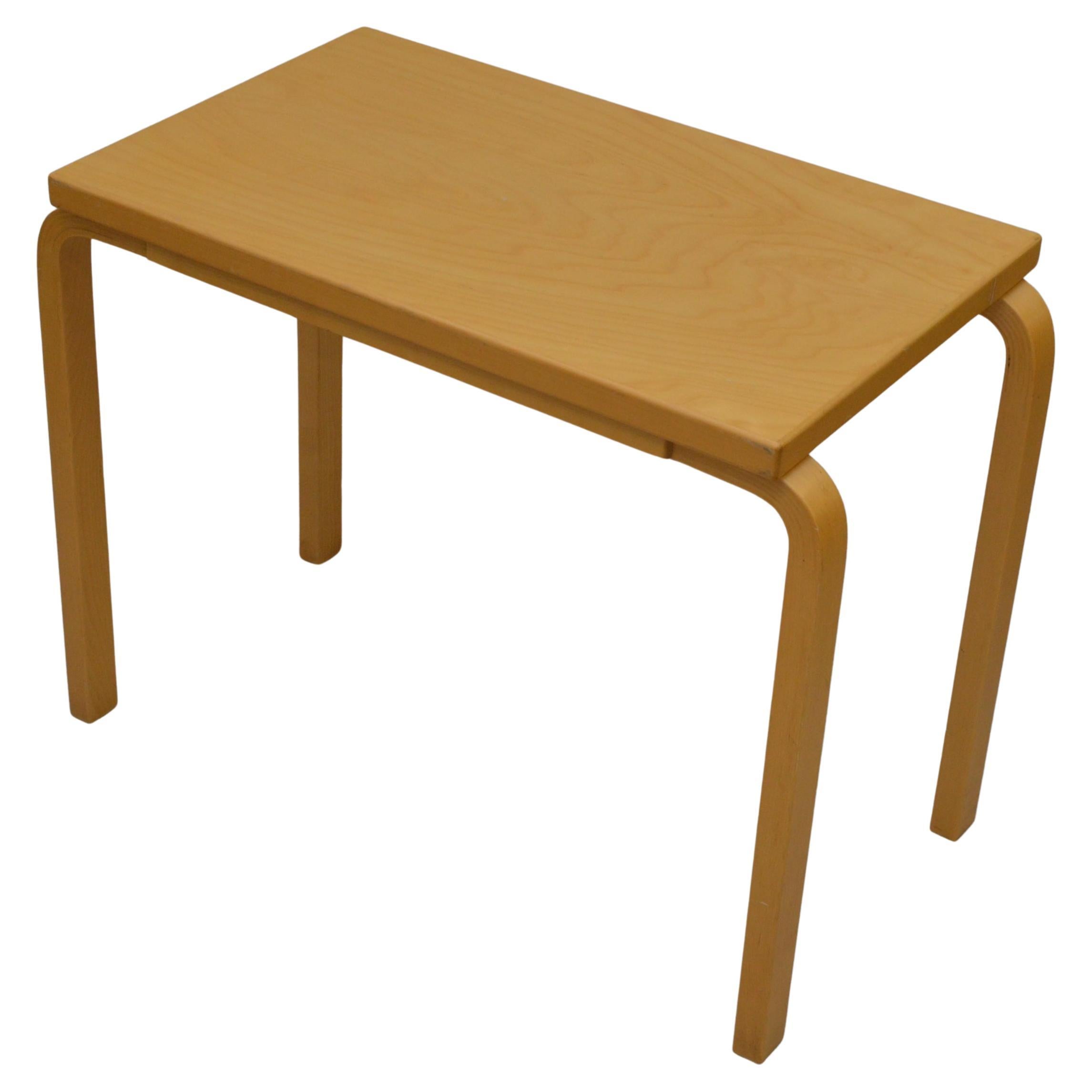 Scandinavian Modern Birch Side Table by Alvar Aalto, 2002 for Artek Finland For Sale 7