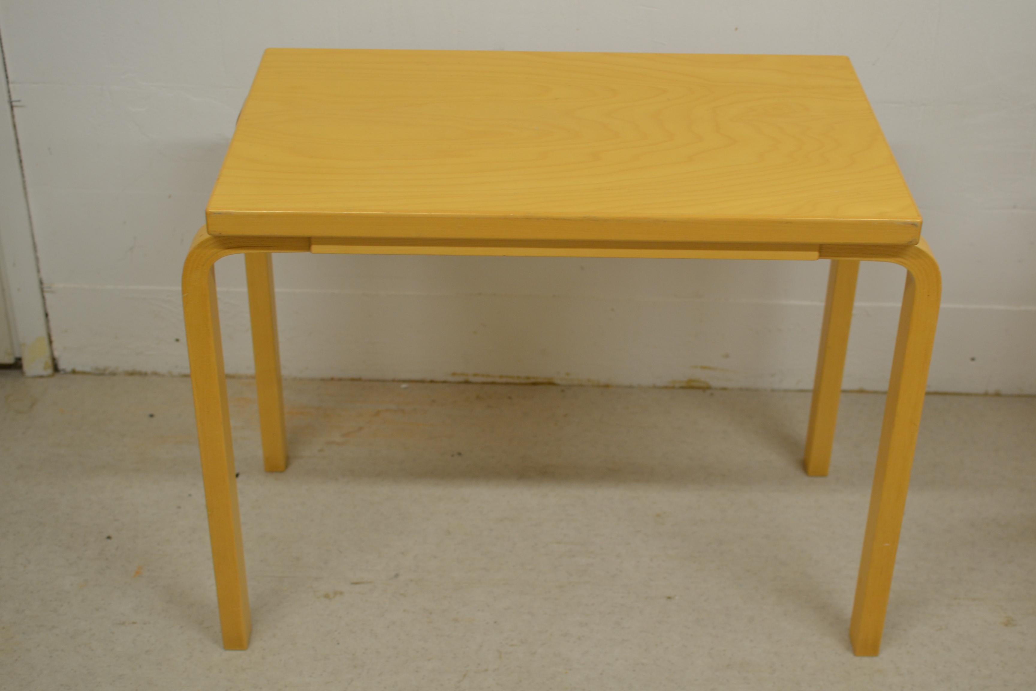 Scandinavian Modern Birch Side Table by Alvar Aalto, 2002 for Artek Finland For Sale 2